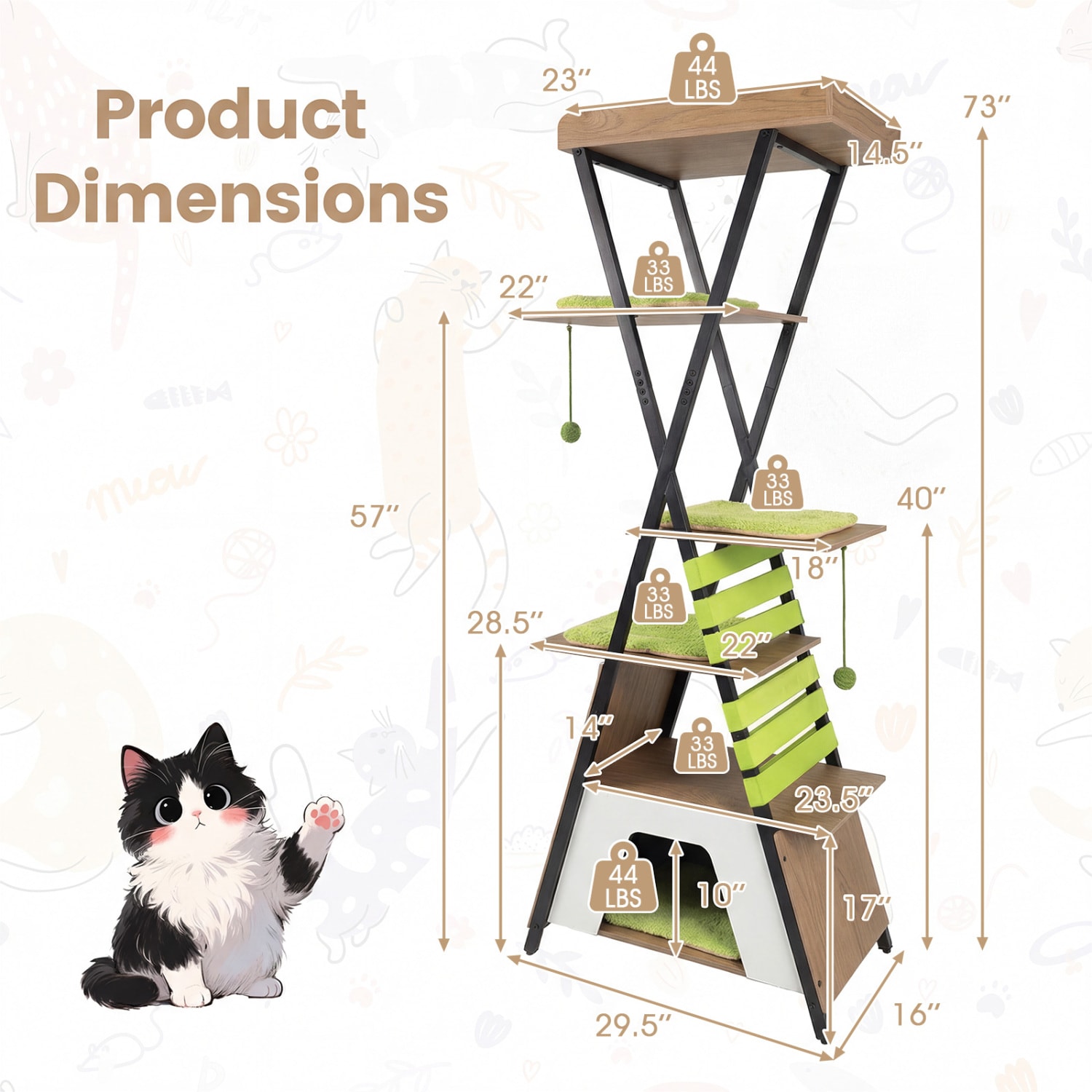 Slickblue D-CO-NG44401VP Cat-Trees - View #4