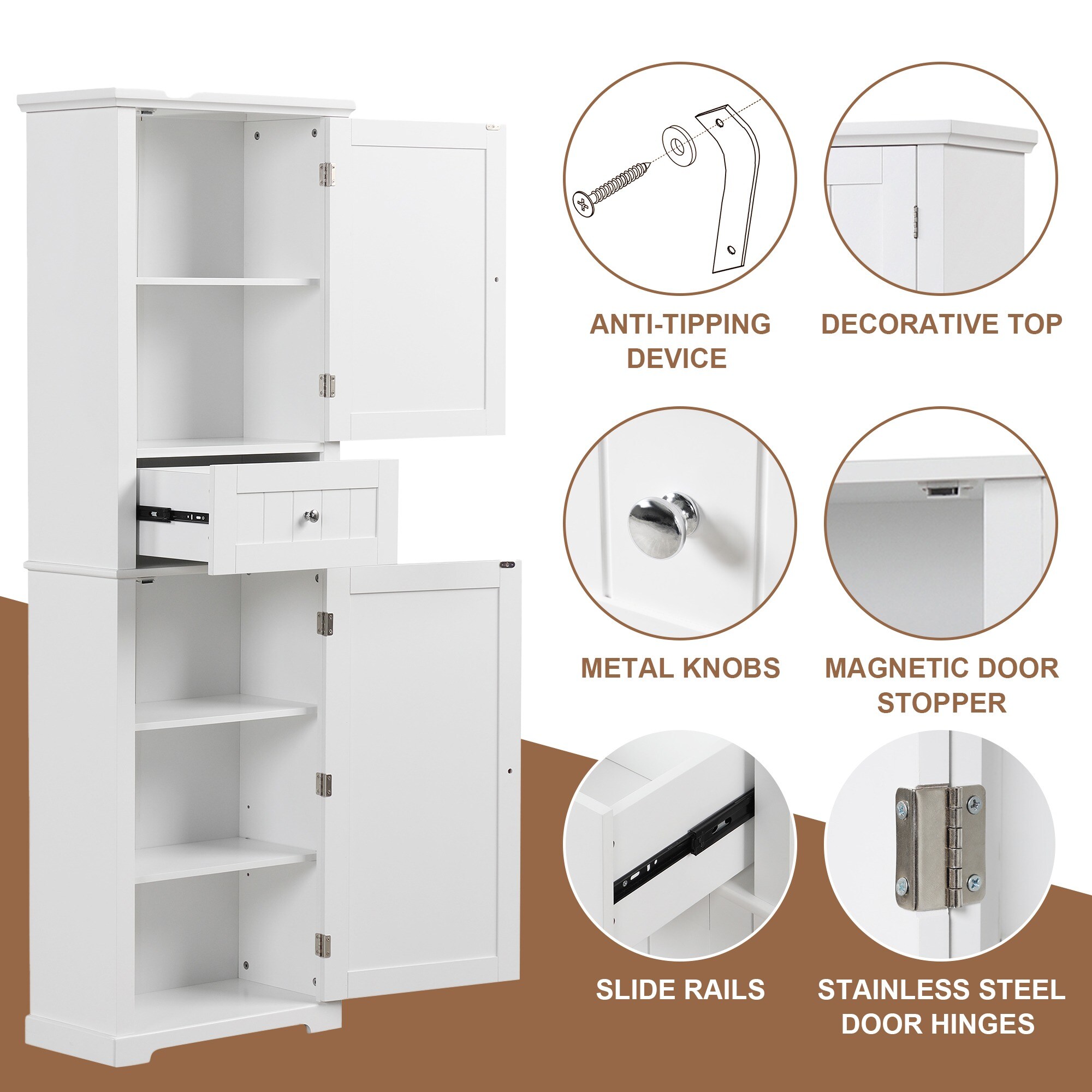 HyperDrop Cart ZW-N725P206890K Linen-Cabinets - View #5