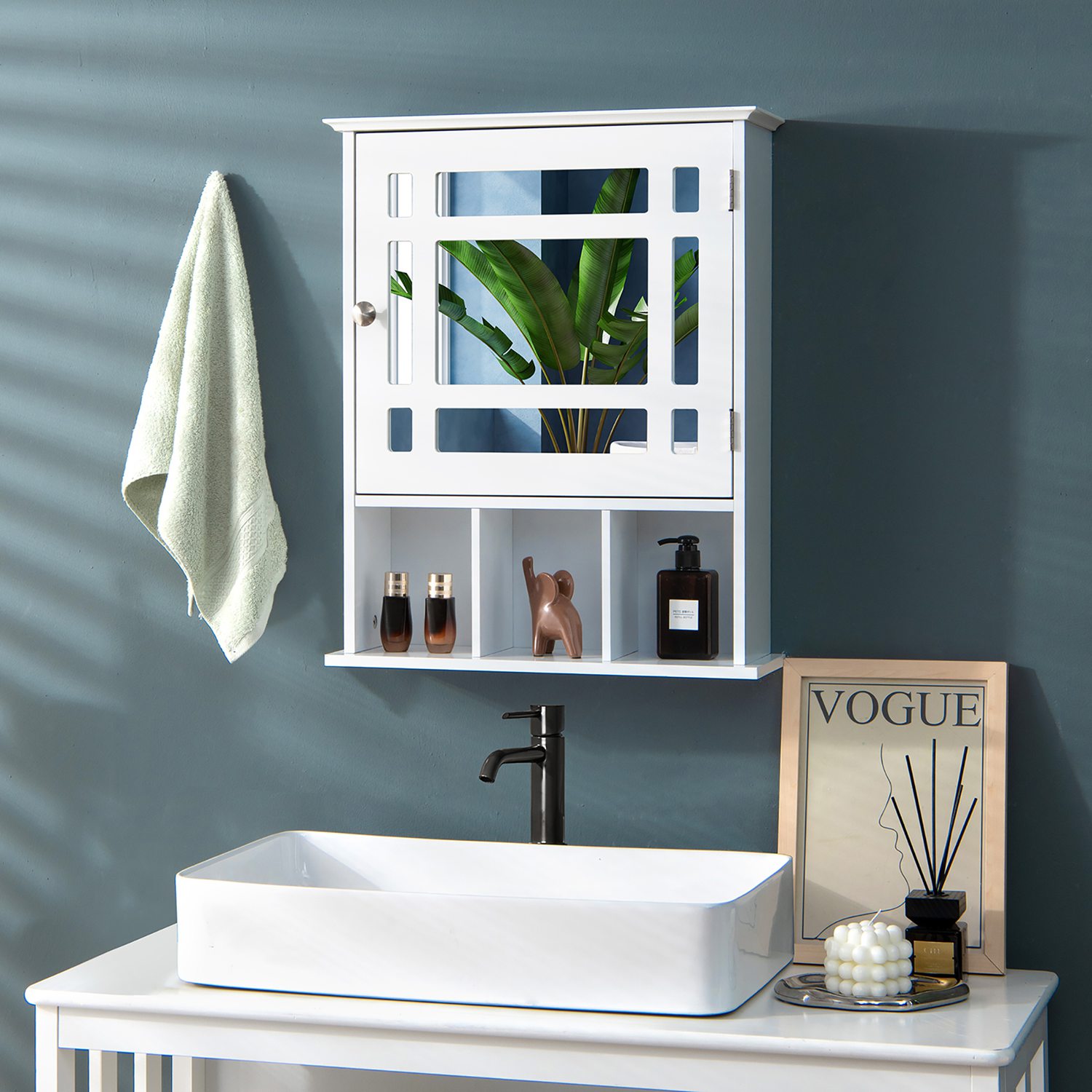 Costway CSHY000169 Bathroom-Wall-Cabinets - View #2
