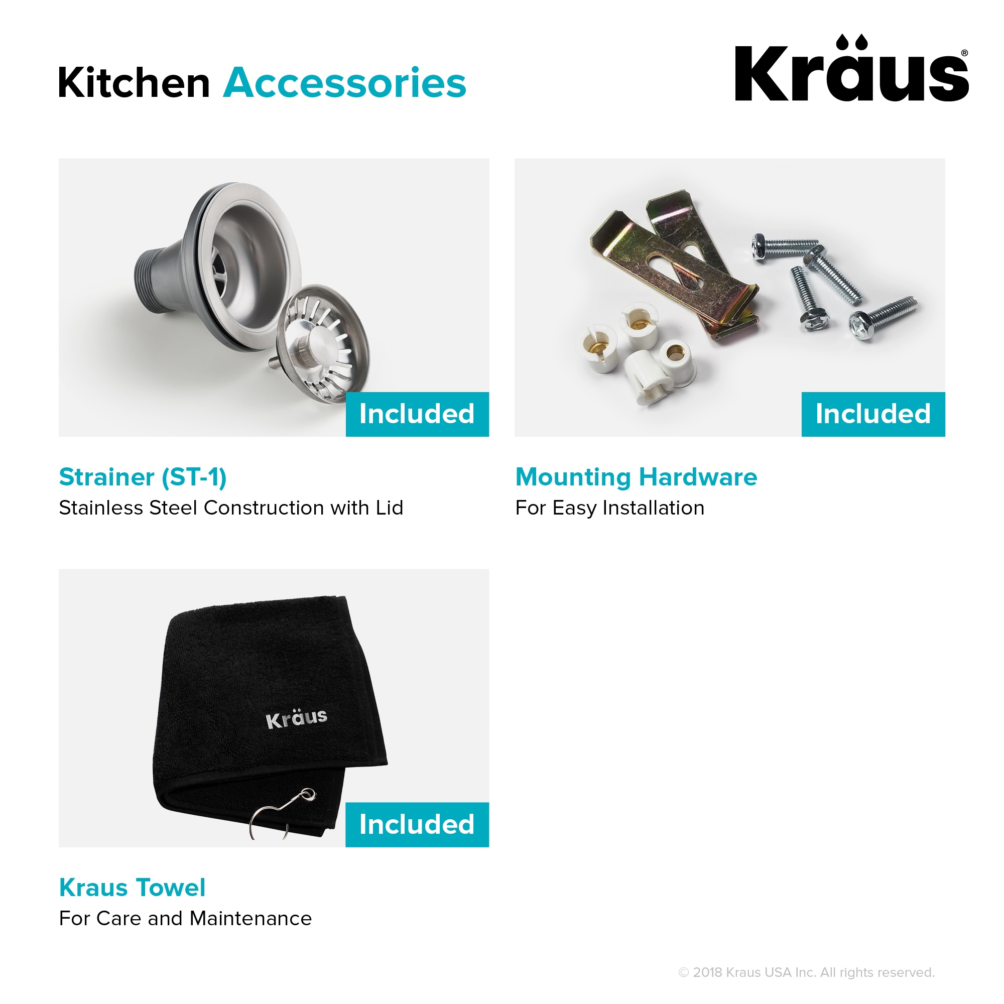 Kraus 15-inch Satin Stainless Steel Undermount Single Bowl Sink