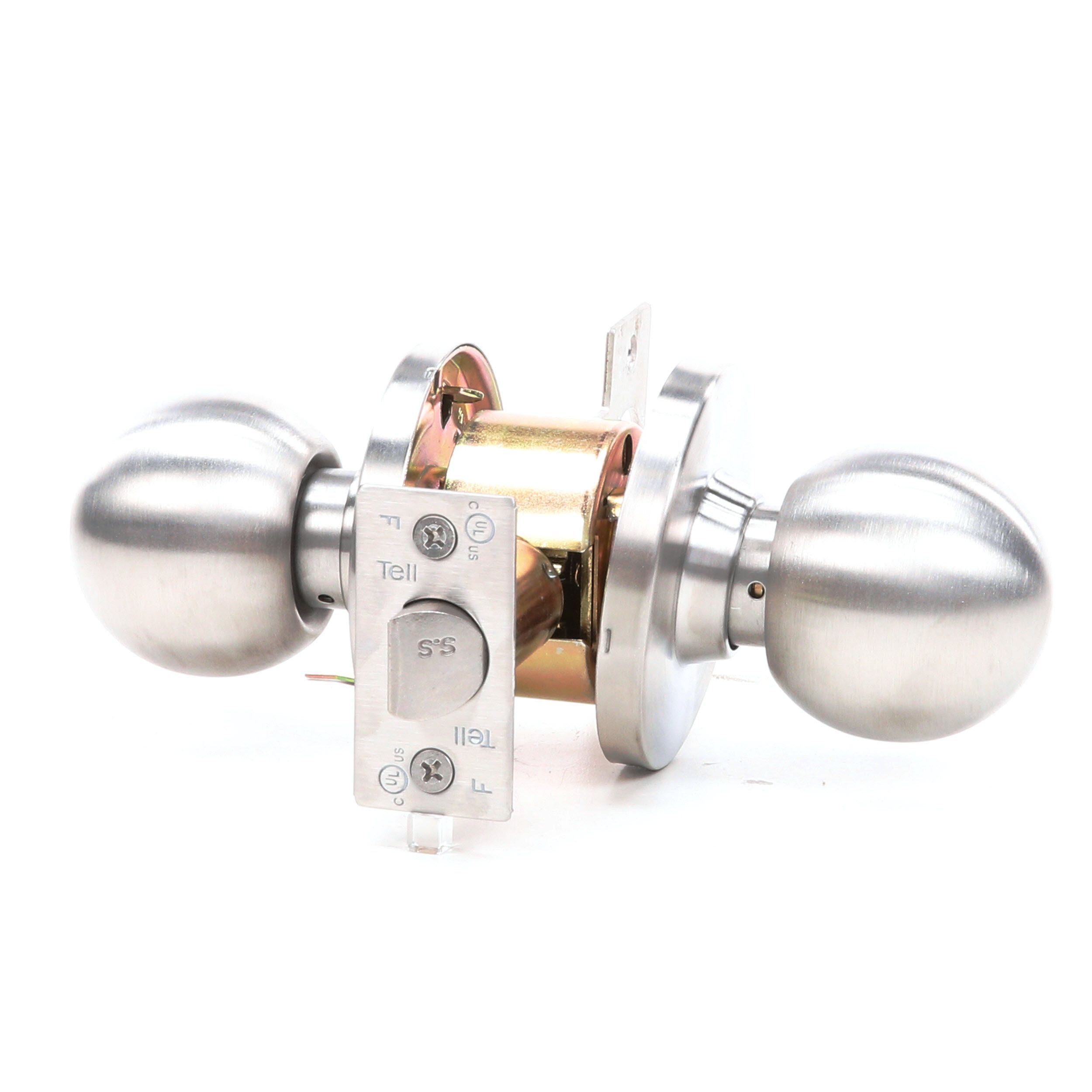 Tell Manufacturing KC2300 Empire Satin Stainless Steel Interior Hall/Closet  Passage Door Knob in the Door Knobs department at