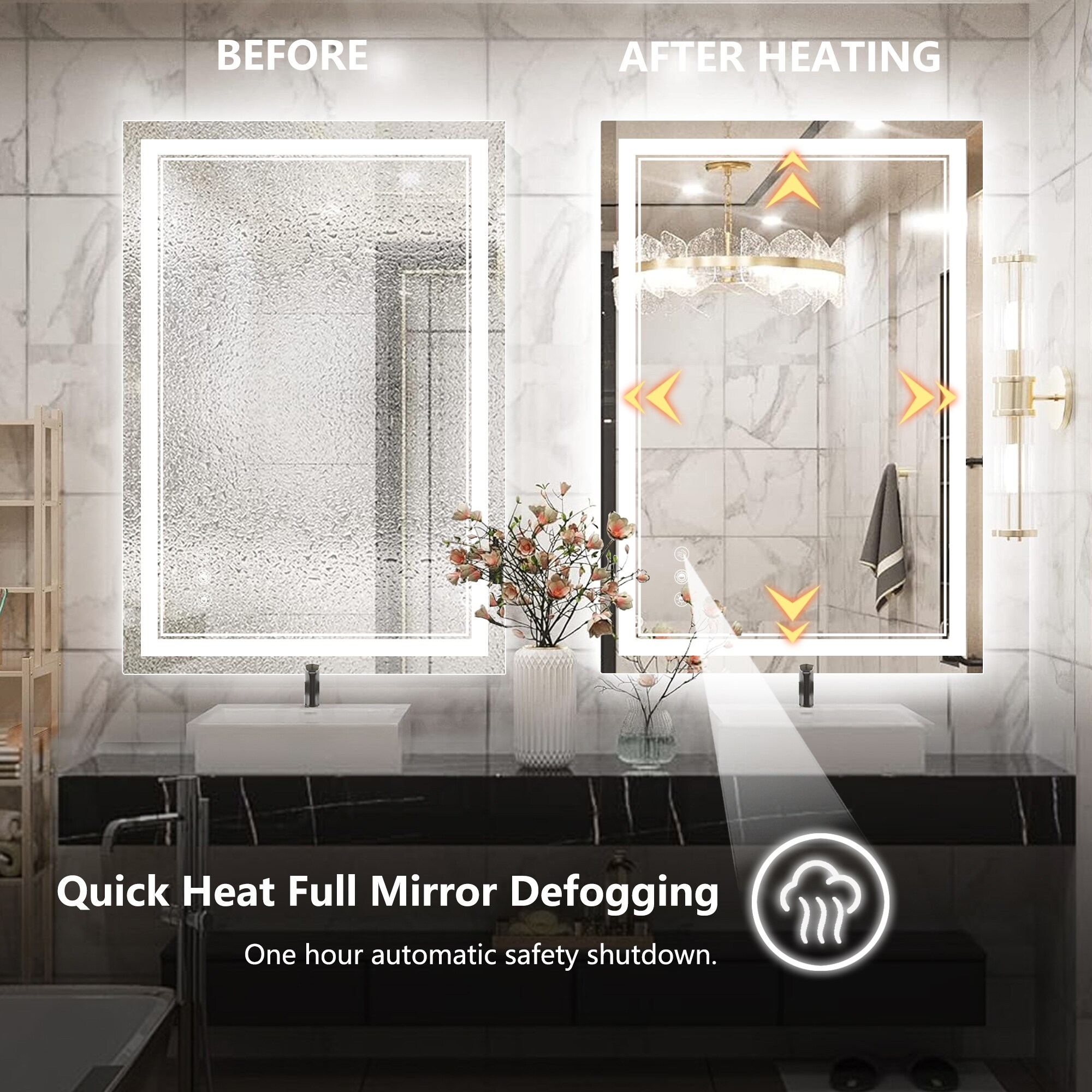 Bybafun YD5100014 Framed-Bath-Mirrors - View #4
