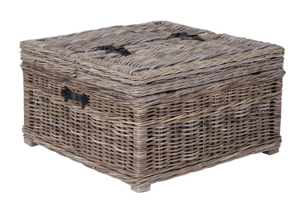 rattan storage side table