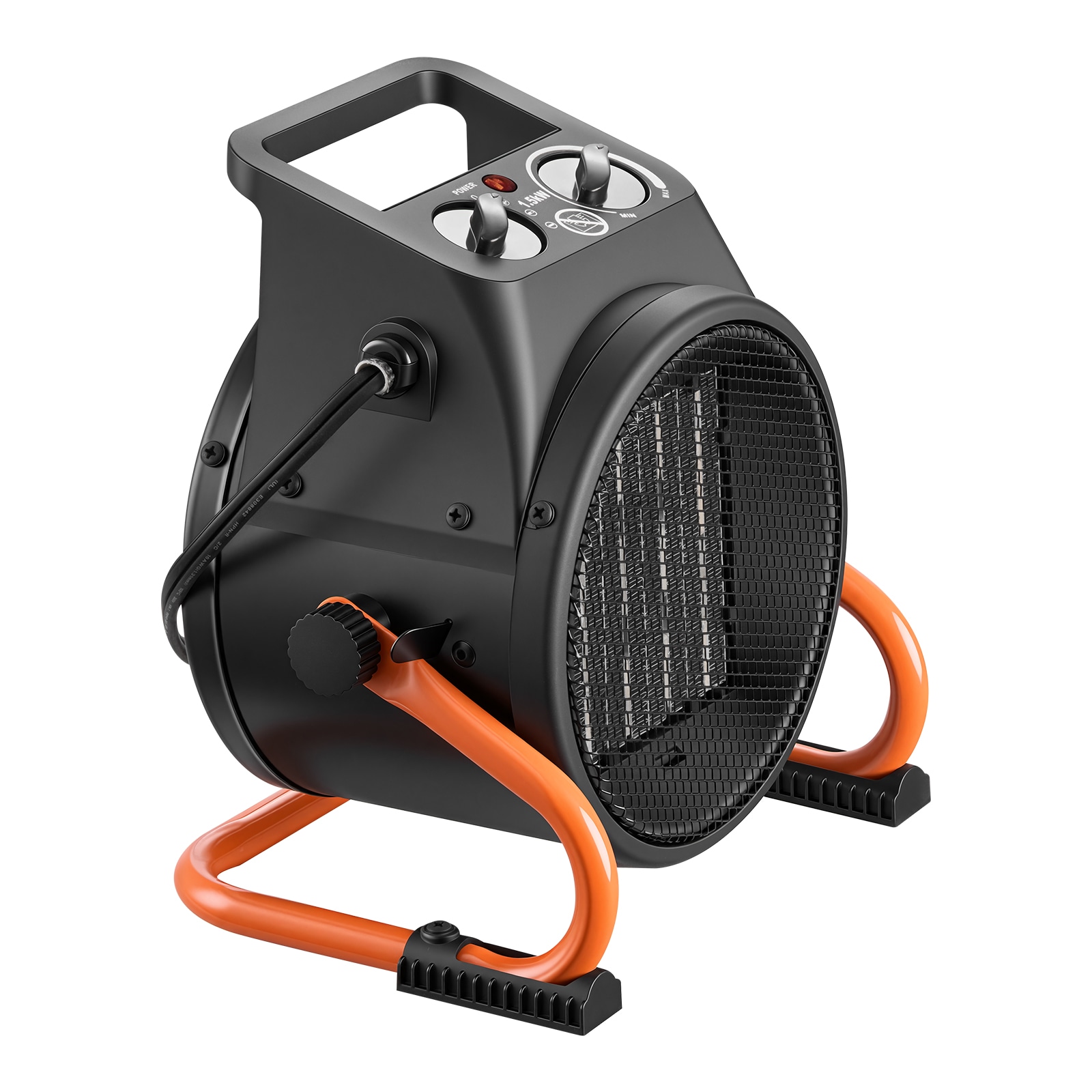 GIVIMO Greenhouse Heater 1500W Electric PTC Space Heater with Thermostat Fan Low and High Heat 15-Degree Adjustable Angle and Overheat Protection for Grow Tent