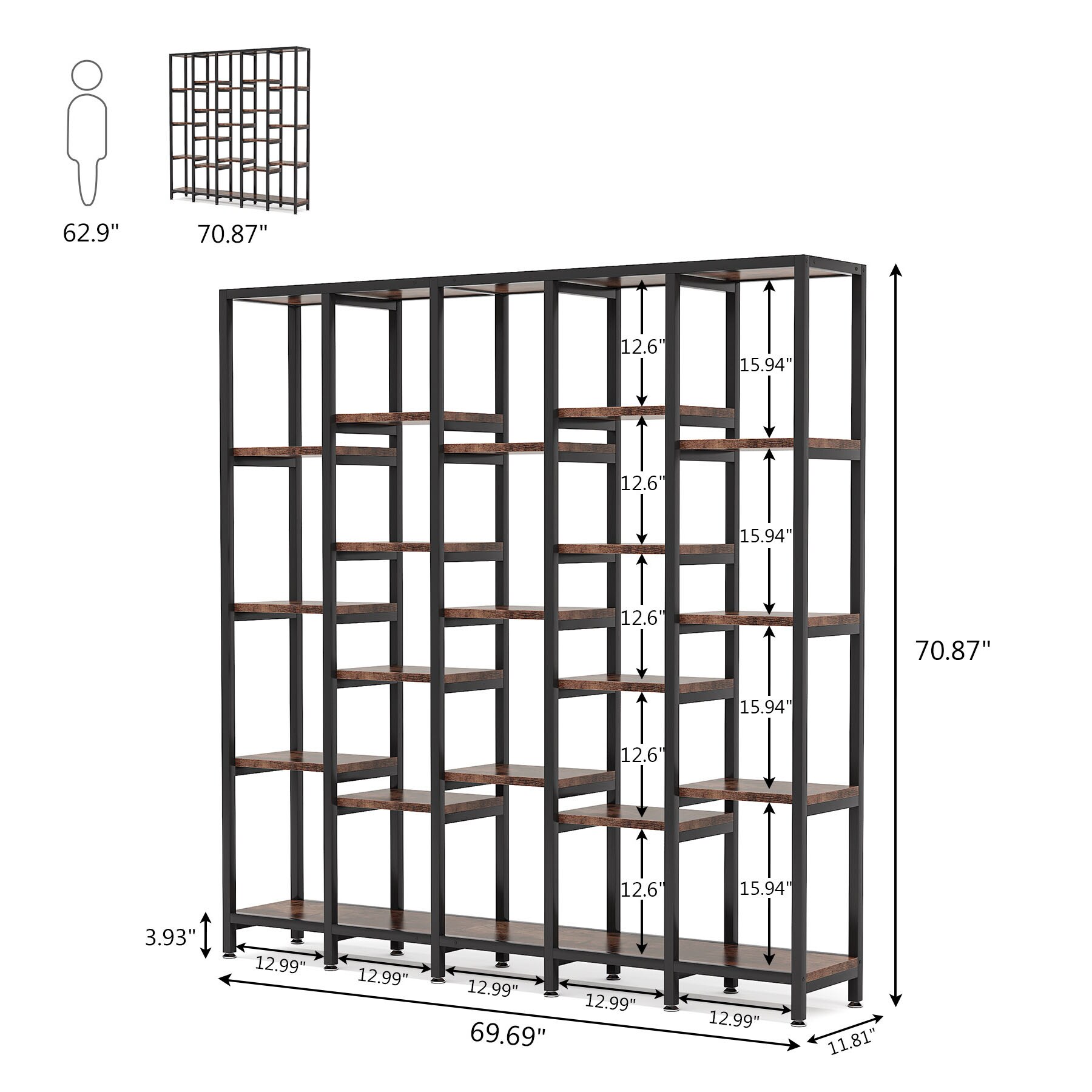 Tribesigns HOGA-U0003 bookcases - View #10