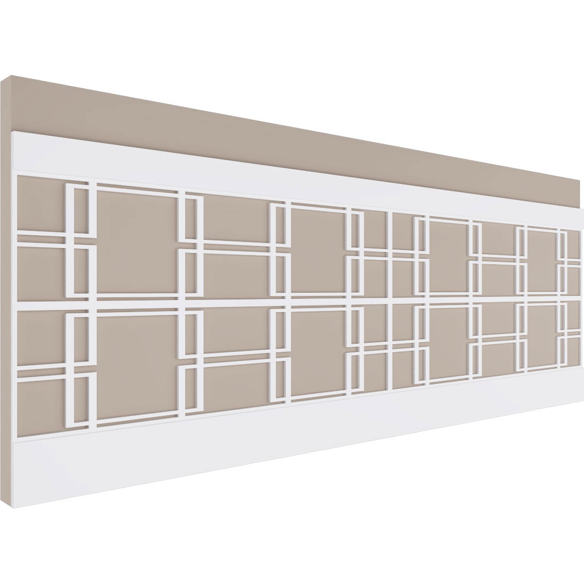 Ekena Millwork WPK32X94GBY 32-in x 94-1/2-in Smooth Paintable/Stainable White PVC Wainscoting Wall Panel ( 21.04-sq ft )
