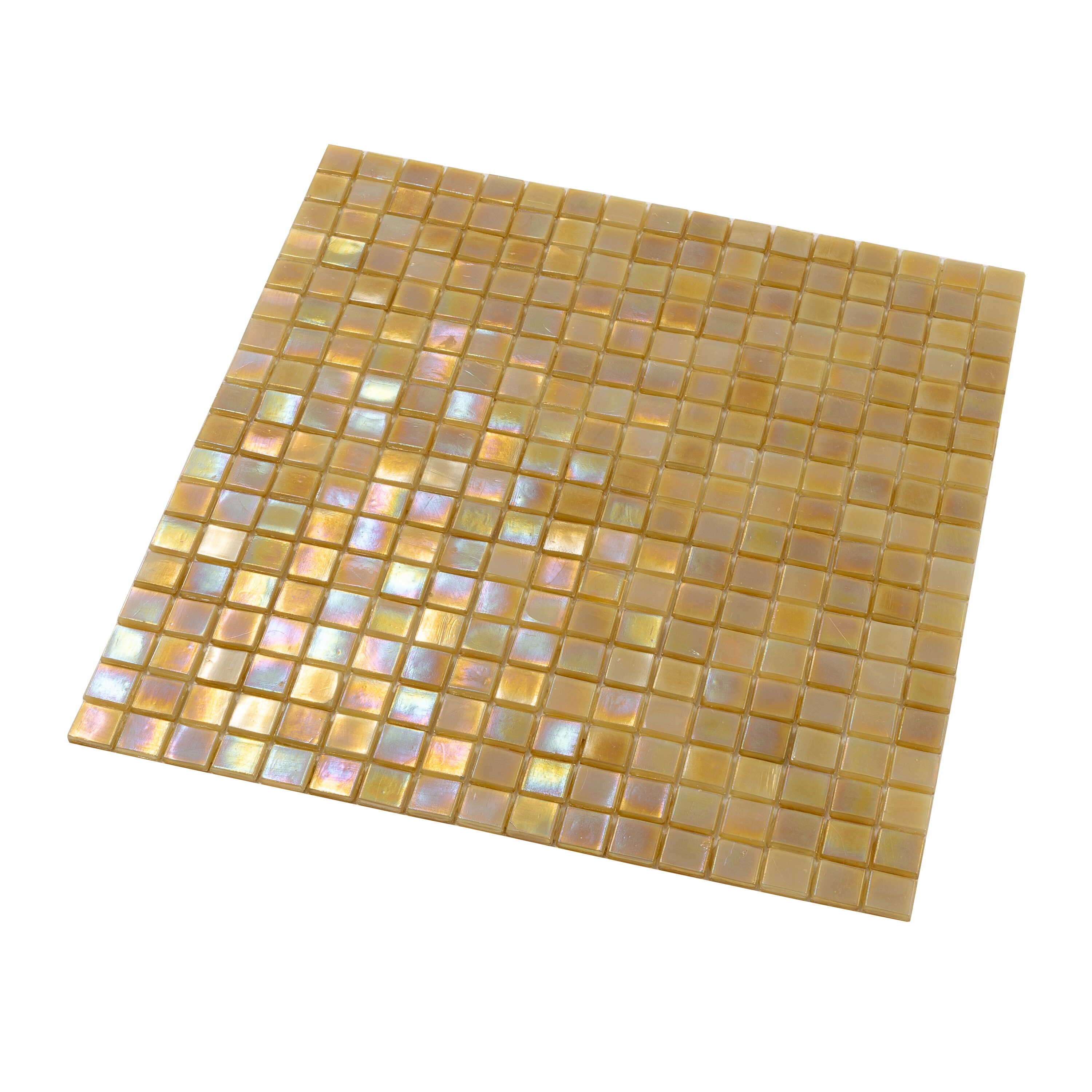 Skosh 11.6" x 11.6" Glossy Beige Glass Mosaic Tile