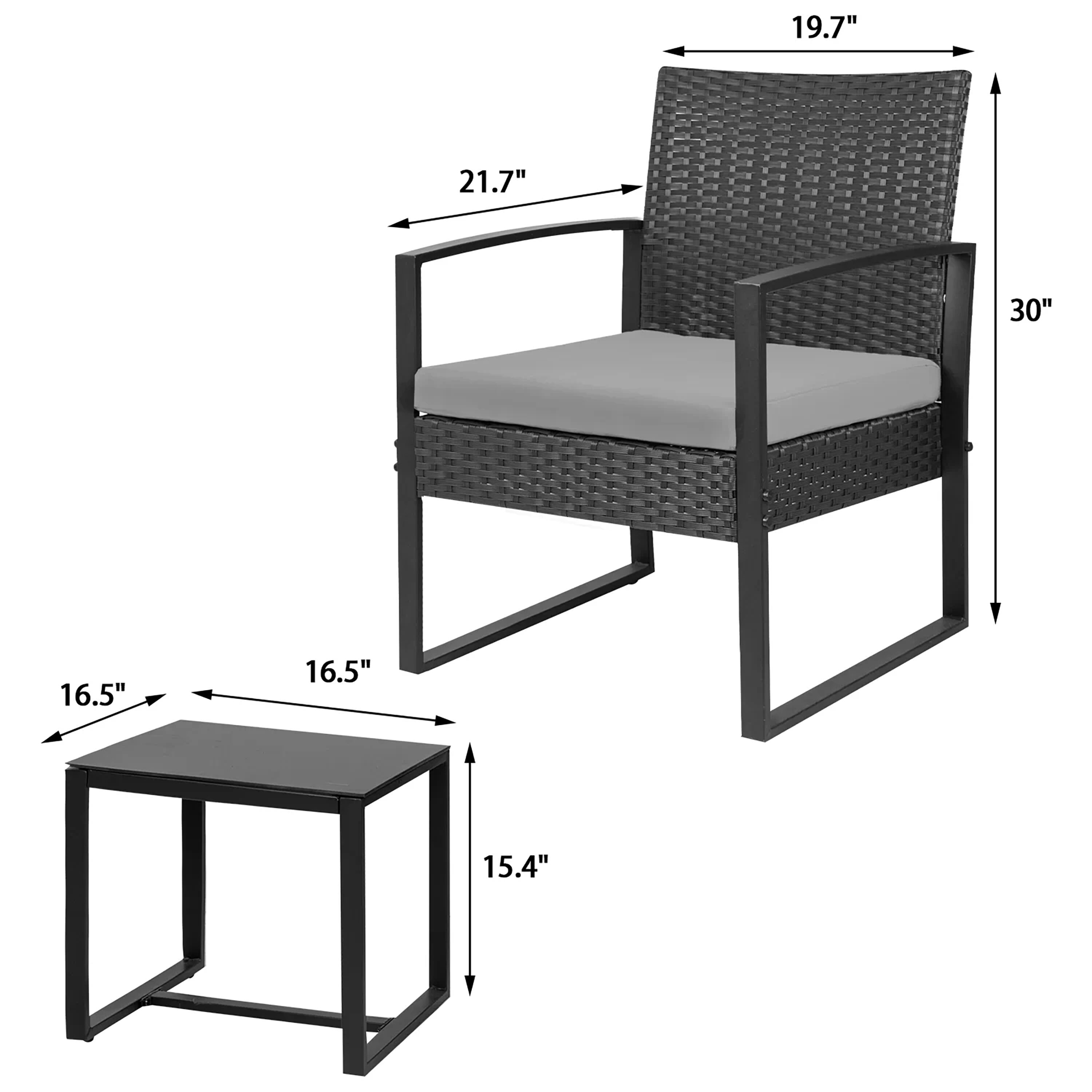 Vineego LS-LCRC813S40 Patio-Conversation-Sets - View #7