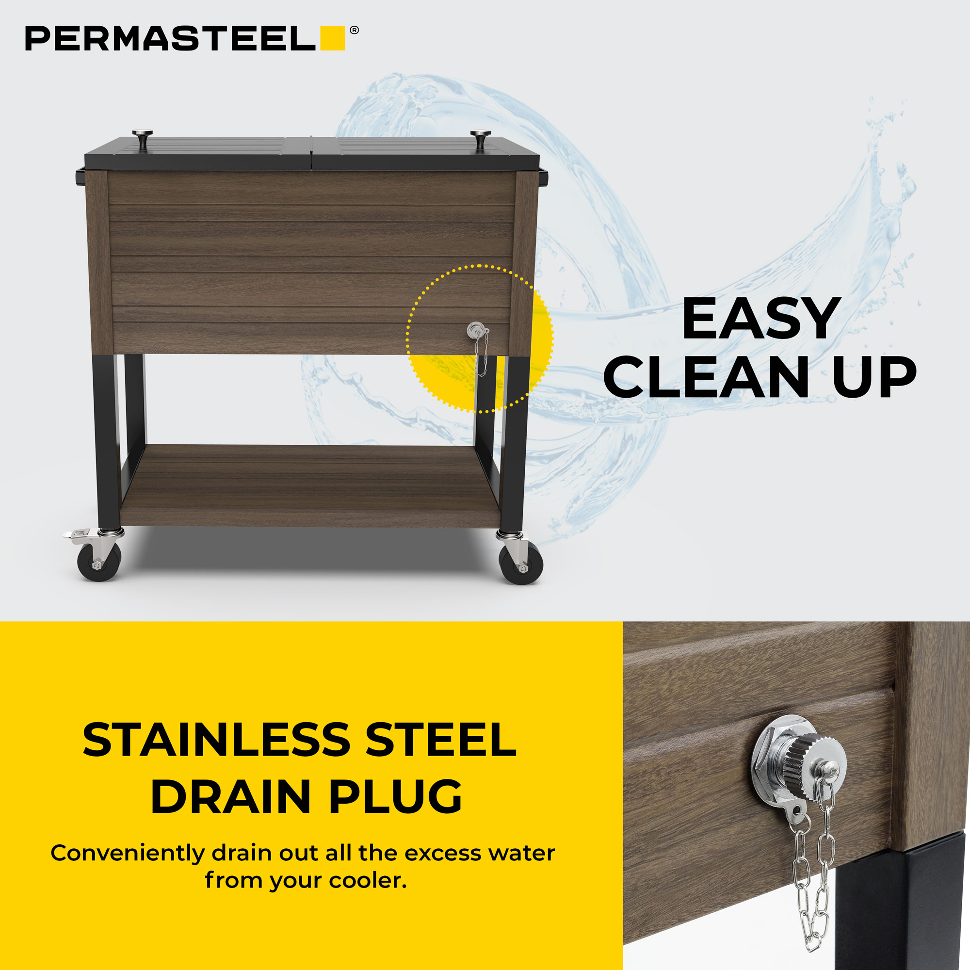 Permasteel PS-205-80QT-BR Beverage-Coolers - View #7