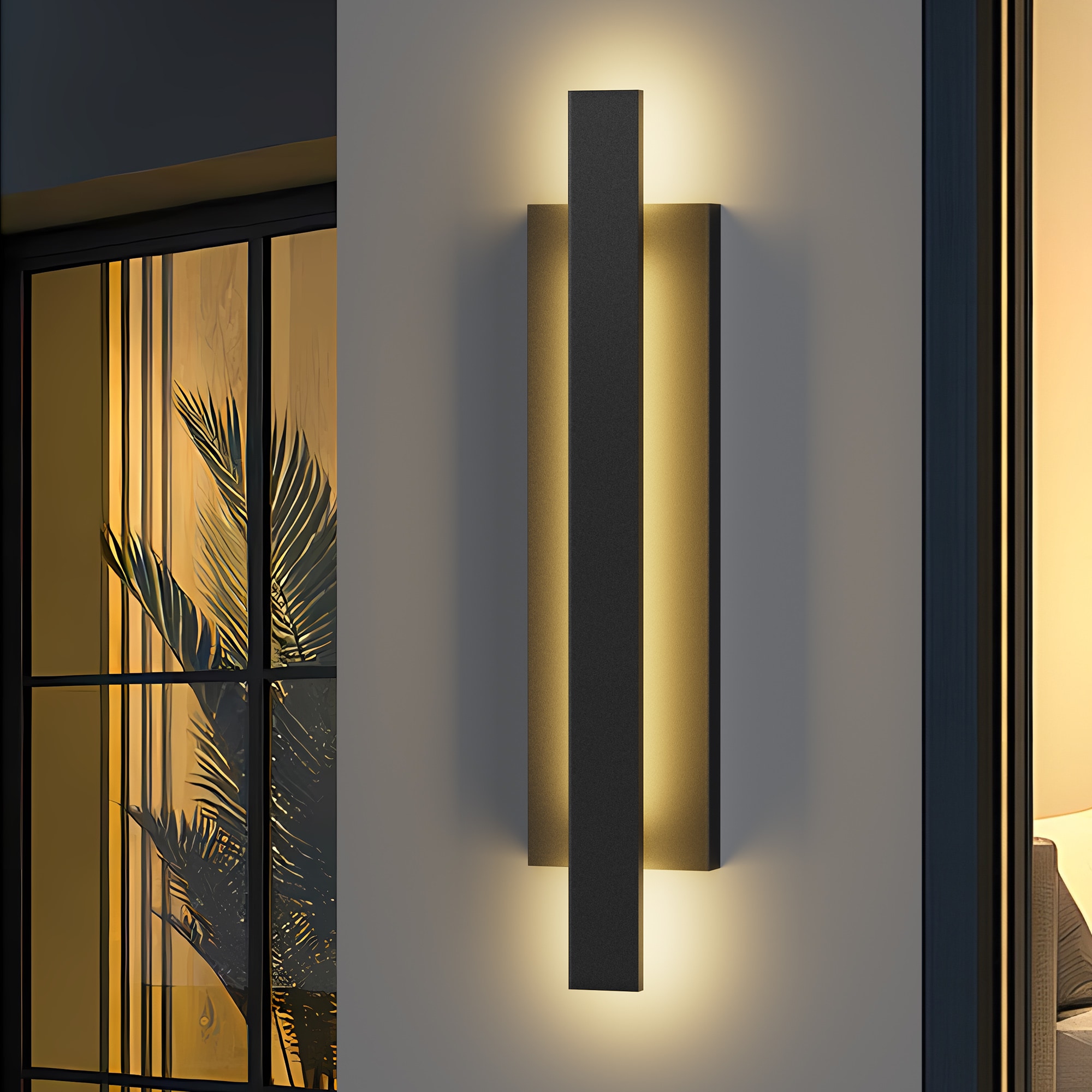 LamQee 06FTL0307BBK Outdoor-Wall-Lighting - View #2