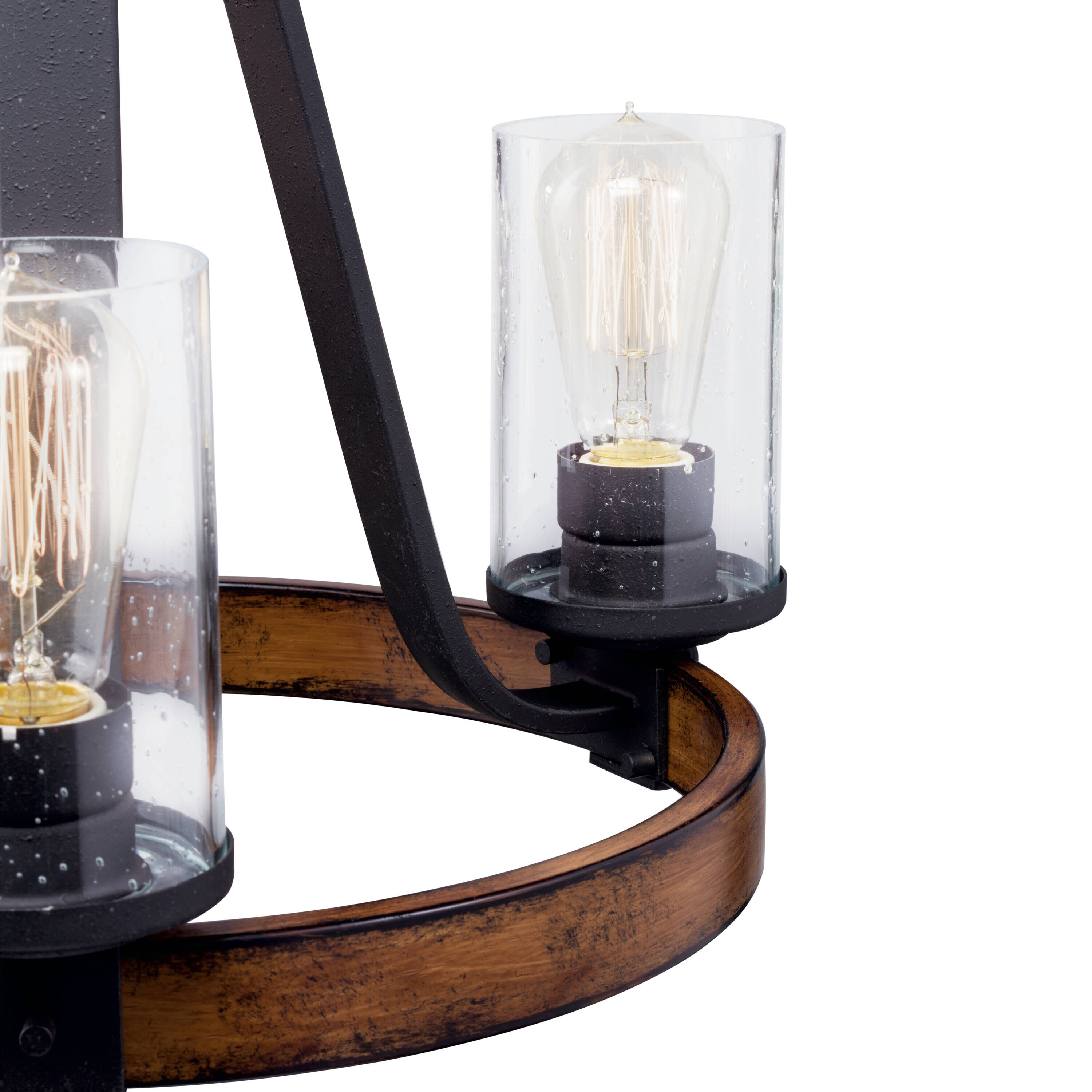 Kichler Barrington 3-Light Distressed Black Rustic Dry rated Chandelier