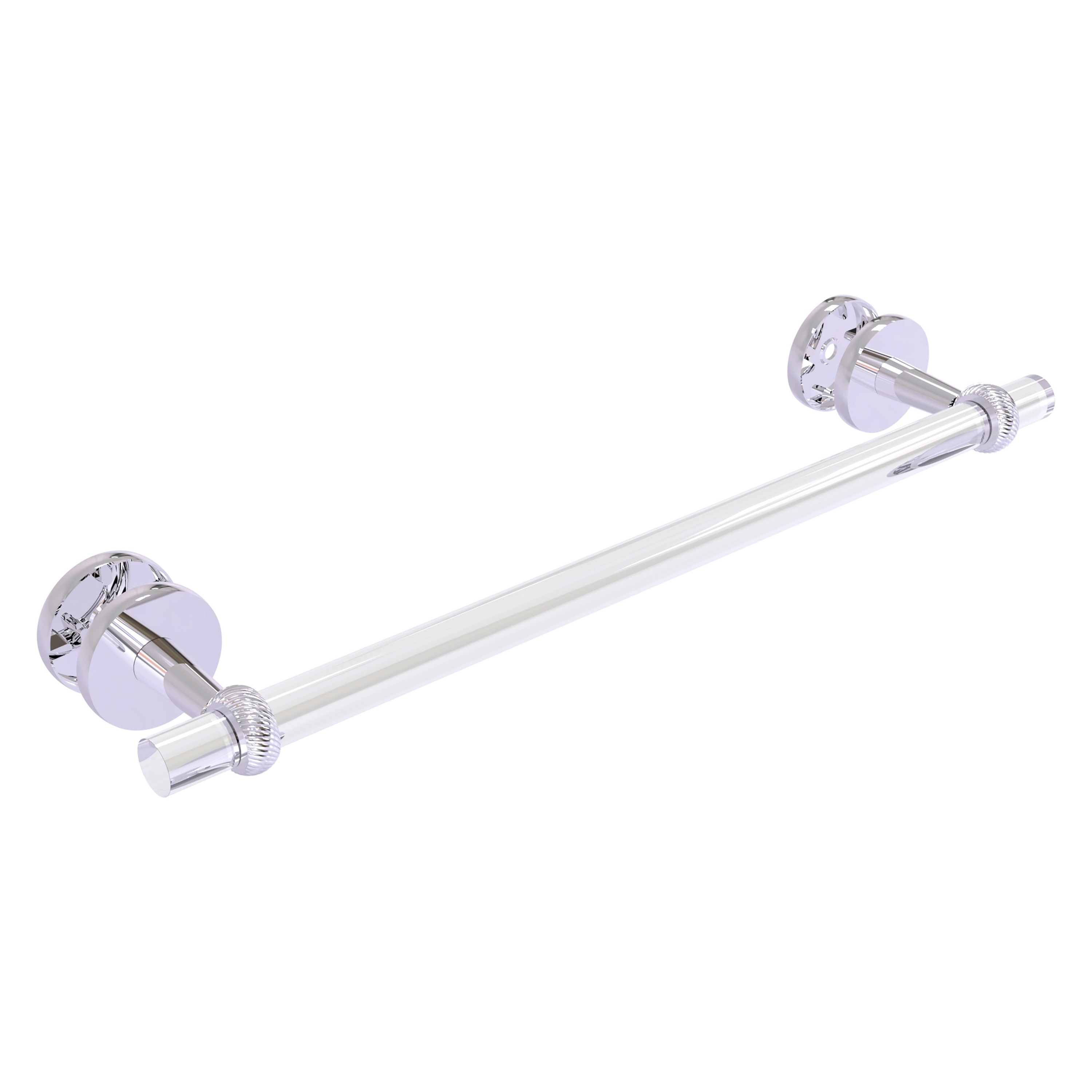 Allied Brass CV-41T-SM-18-PC Clearview 18-in Polished Chrome Wall mount Single Towel Bar
