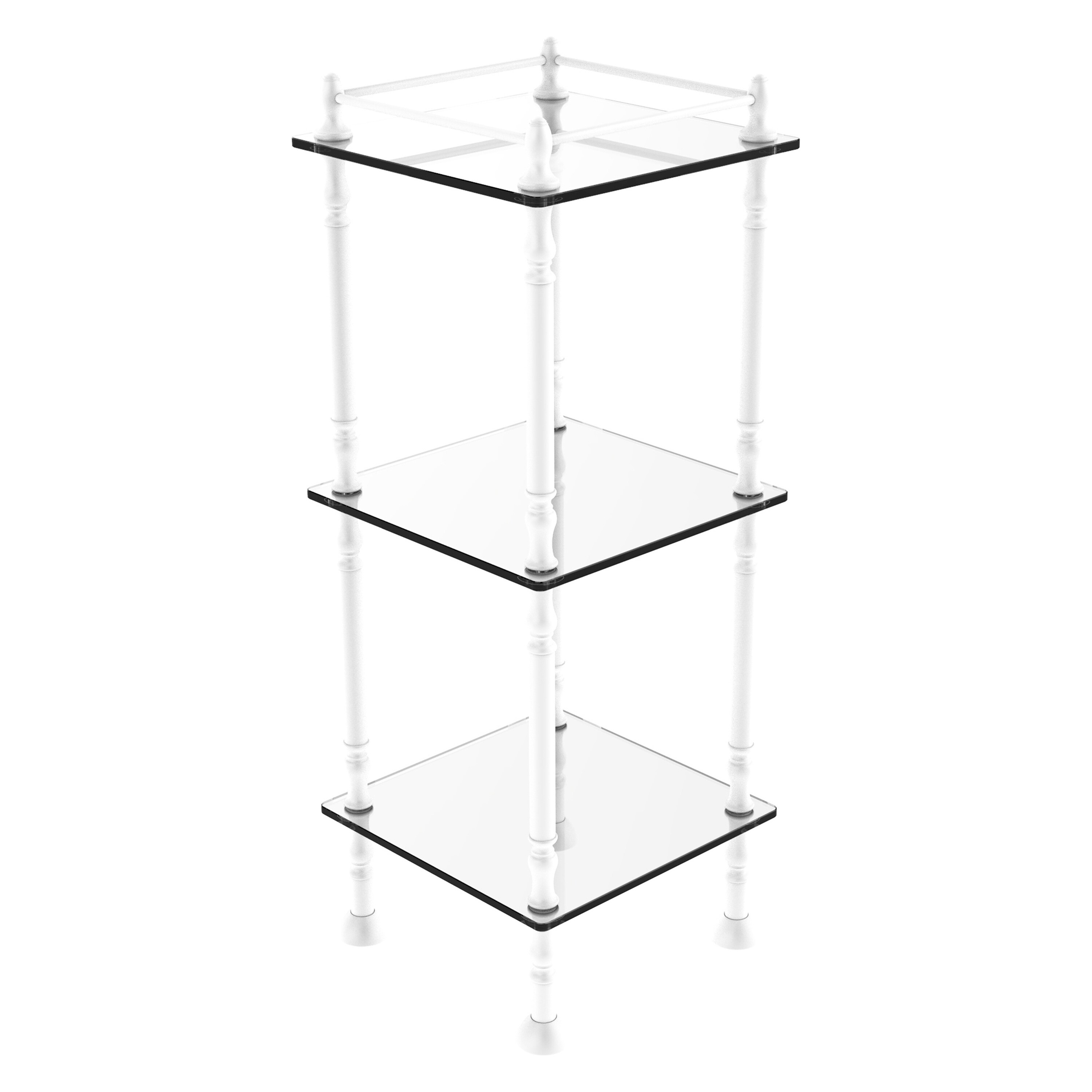 Allied Brass Three Tier Etagere with 14-in x 14-in Shelves in Polished Brass