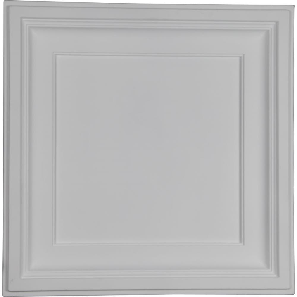Ekena Millwork CT24X24TR 2-ft x 2-ft Traditional Primed Urethane Drop Ceiling Tile (1-Pack, 4-sq ft / Case)