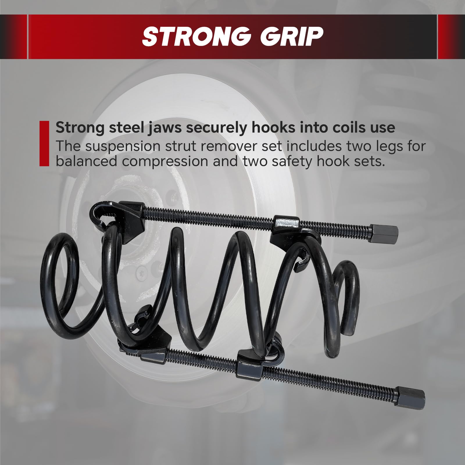 PBTEK PBTEK 14 Inch Coil Spring Compressor Tool Kit Heavy Duty Steel ...