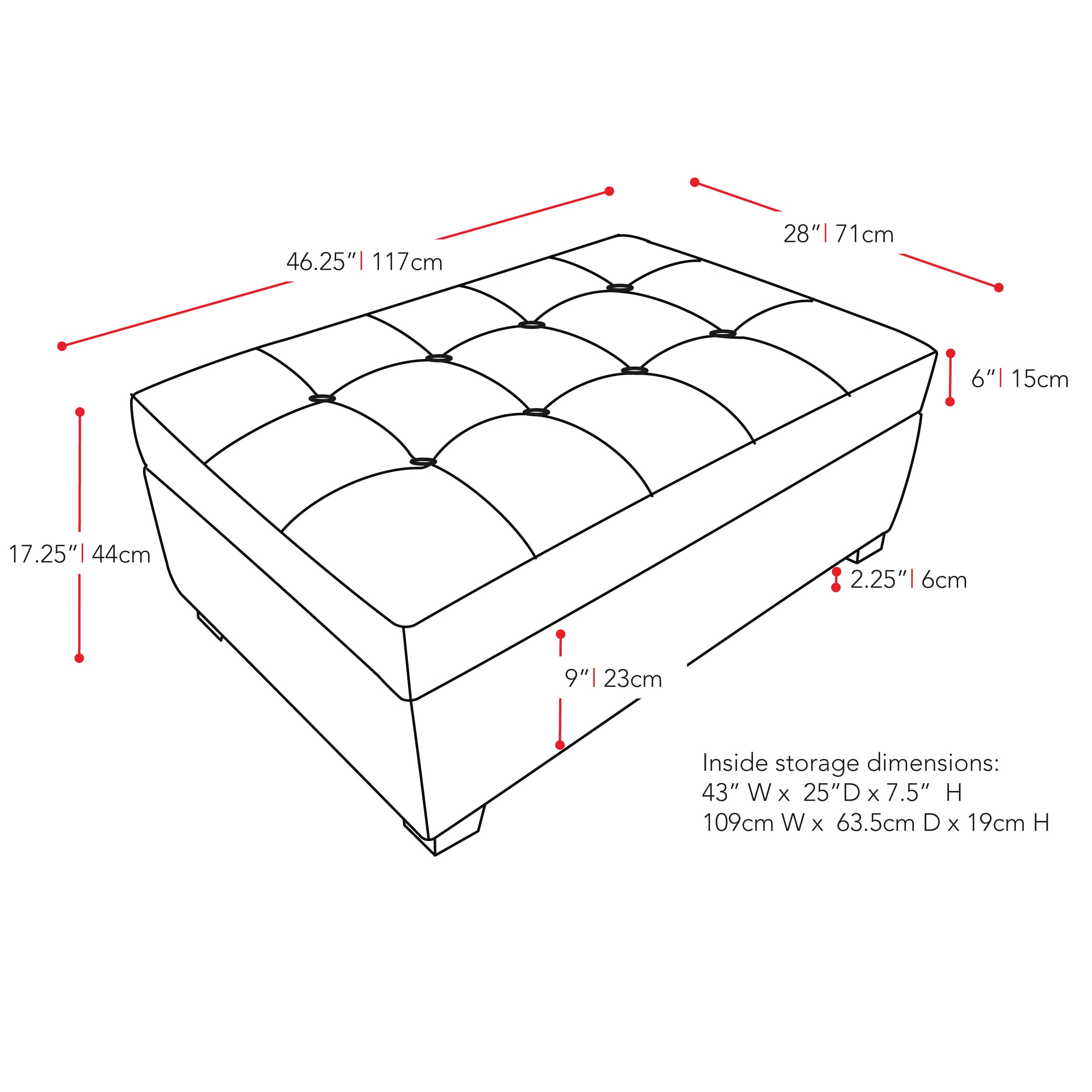 CorLiving LAD-174-O Indoor-Ottomans - View #4