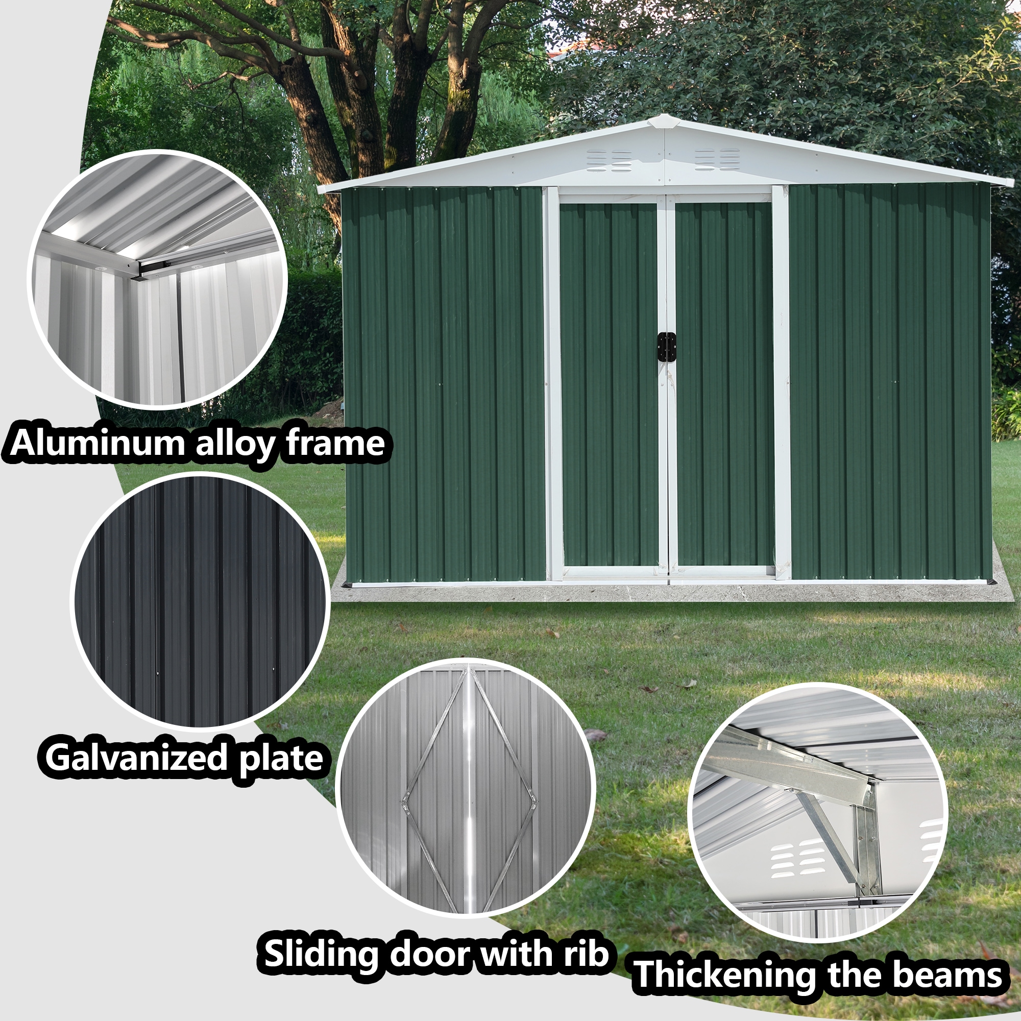 Clihome CL-W2794-00002 Metal-Storage-Buildings-Sheds - View #6