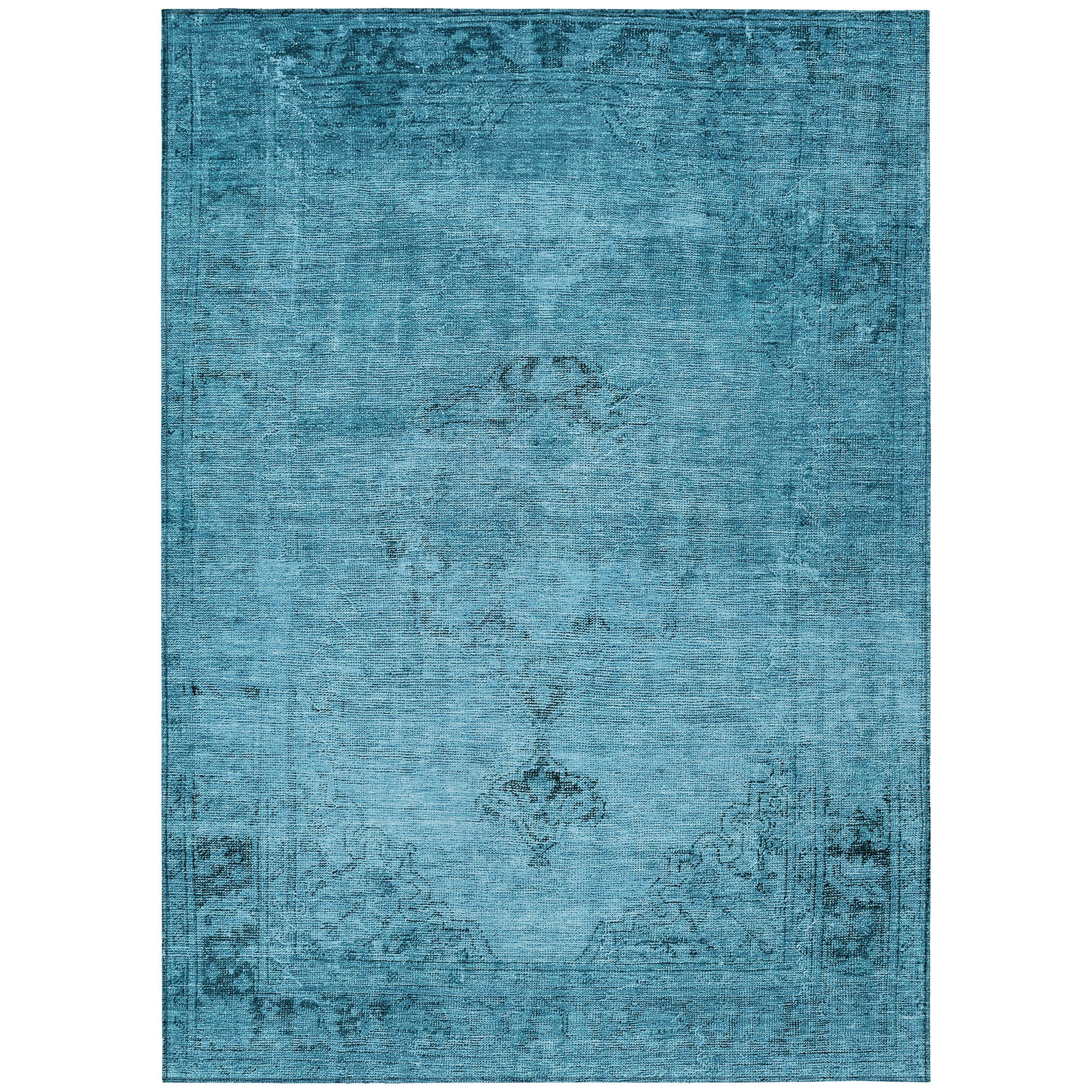 Addison Rugs ACN658BU8X10 Chantille ACN658BU 8 x 10 (ft) Polyester Blue Rectangular Indoor/Outdoor Geometric Machine washable Area rug