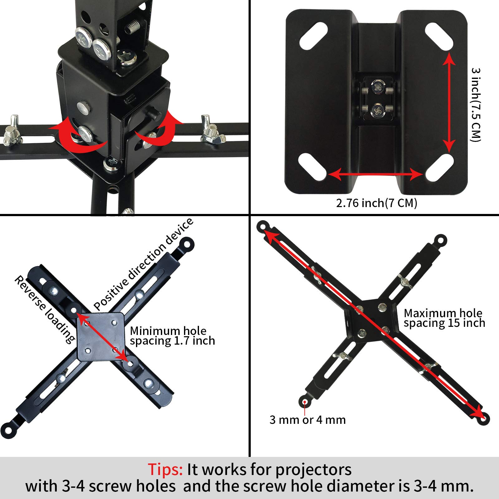 Adrinfly LAD0728D047 Projector-Mounts - View #4
