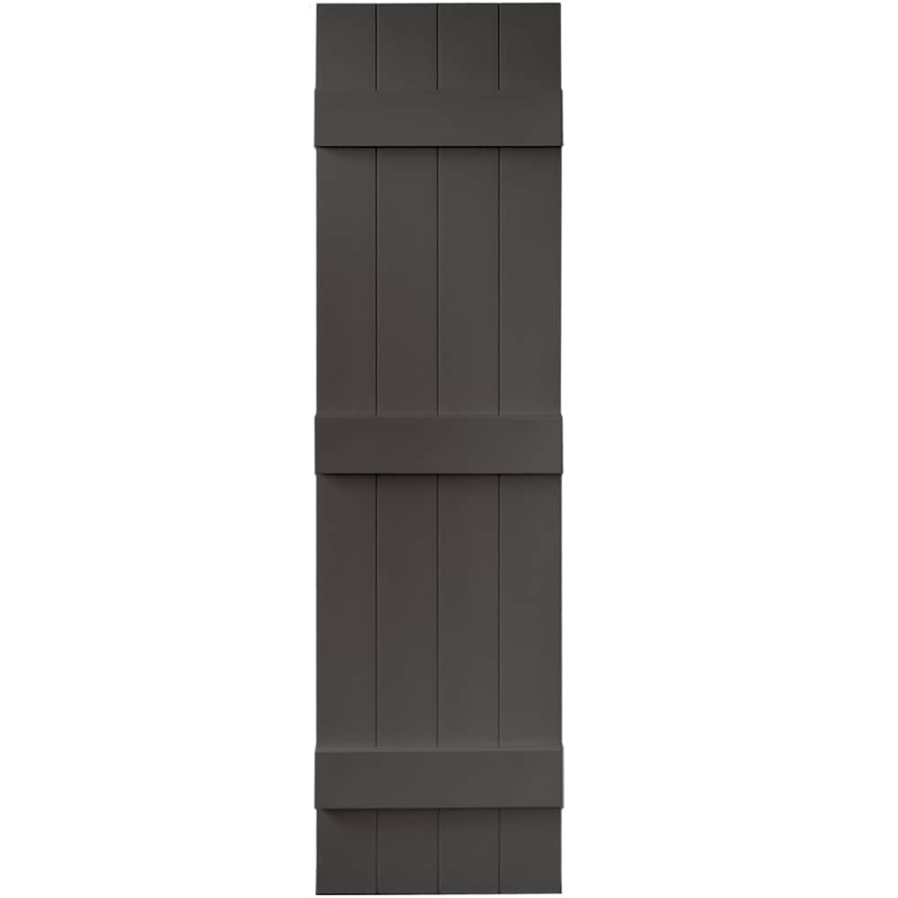 Vantage V6831455018 13.875-in W x 54.875-in H Charcoal Board and batten Exterior Shutters ( 1 -Pack )