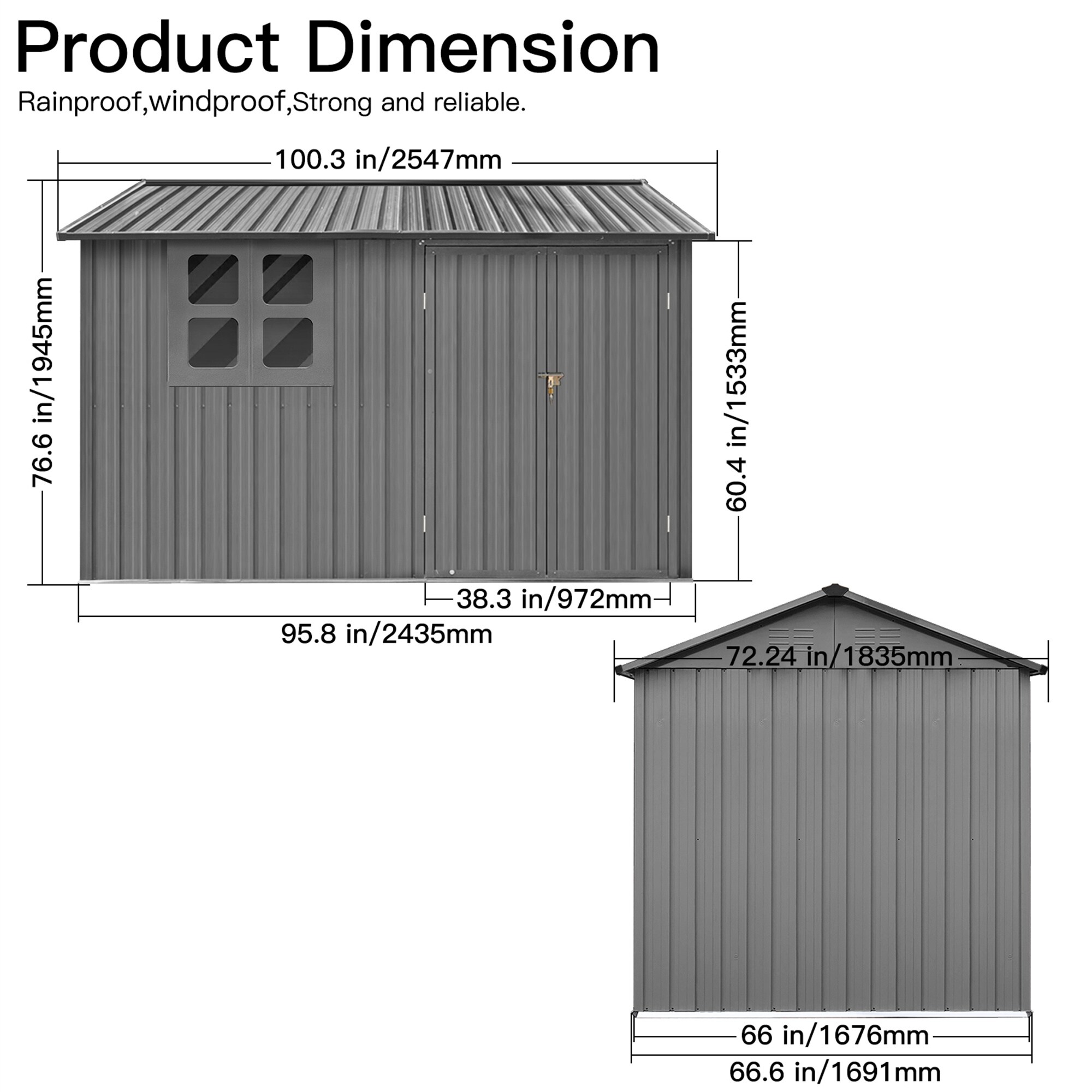 BABOOM BOM-S00062-OR Metal-Storage-Buildings-Sheds - View #2