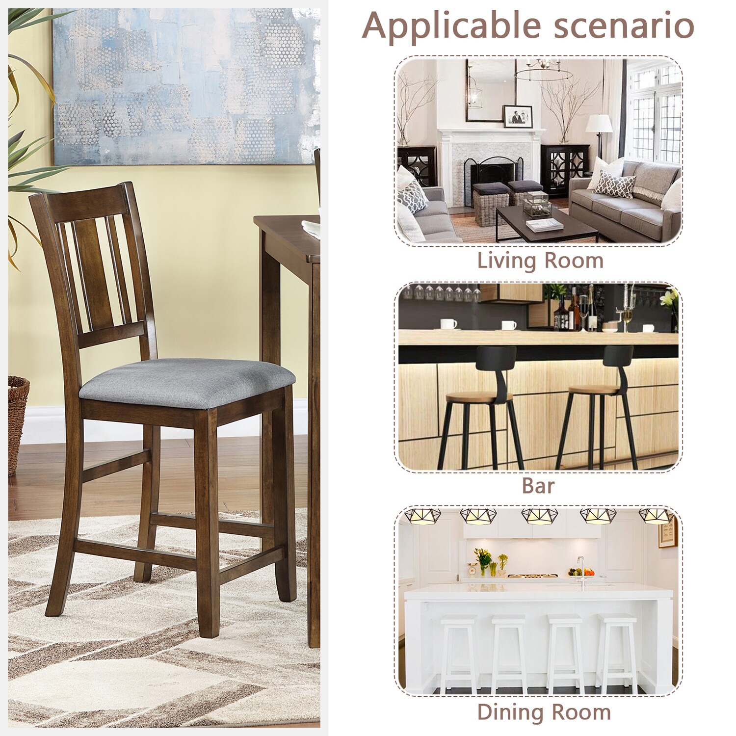 SINOFURN SYA010265GY Dining-Chairs - View #6