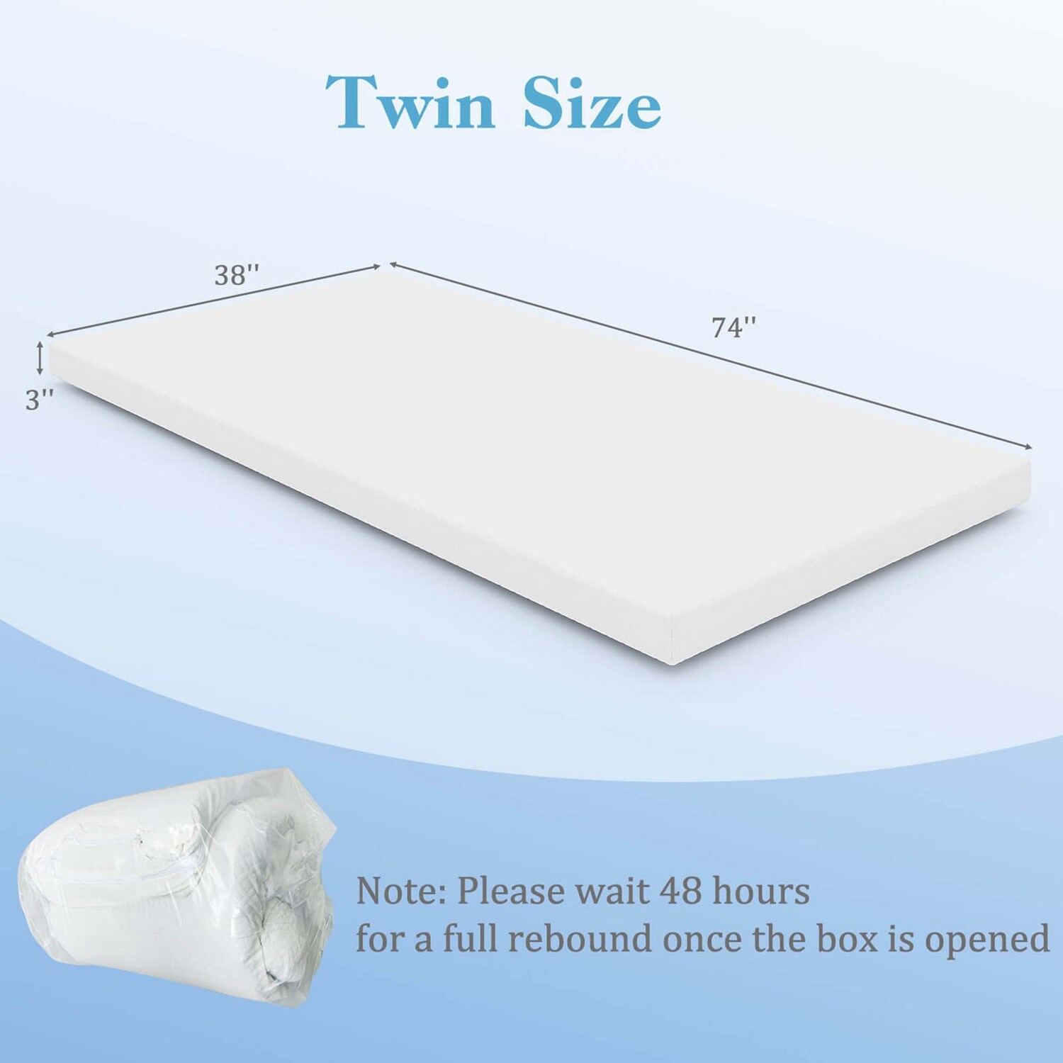 Costway HCST03316 Mattresses-Boxsprings - View #3