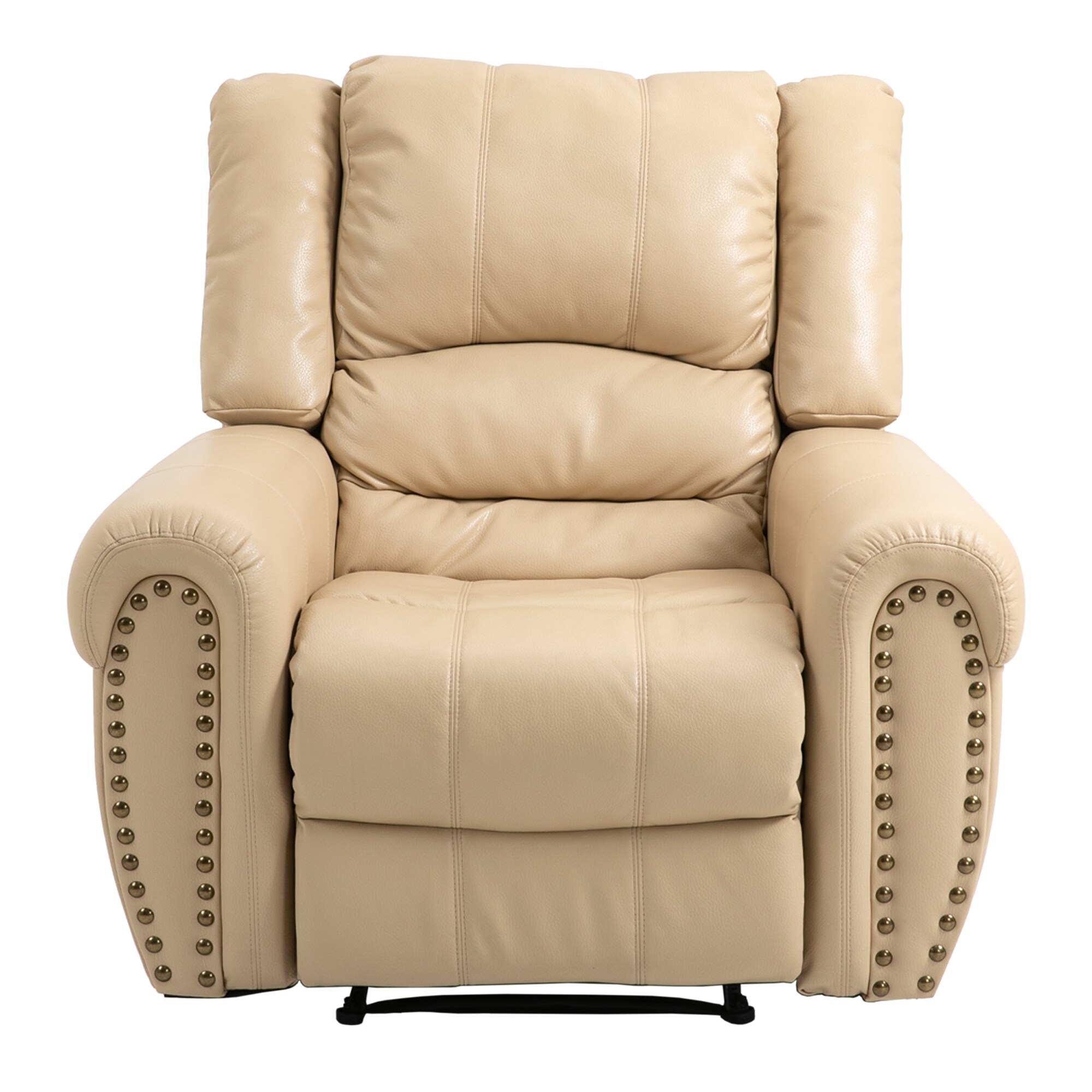 Faux Leather Manual Glider Club Recliner Living Room Furniture at Lowes.com