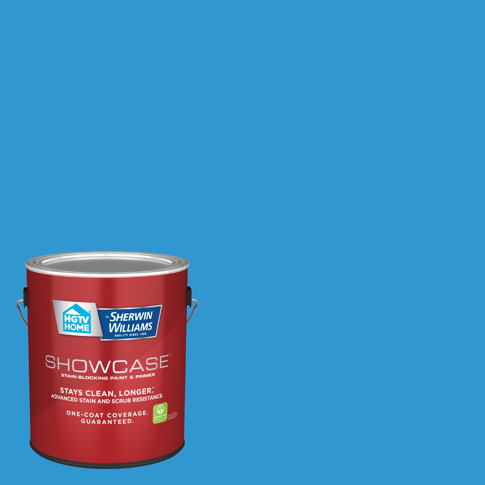 HGTV HOME by Sherwin-Williams 4008-10B-935230 Showcase Flat Blue Burst 4008-10B Acrylic Interior Paint Paint + Primer ( 1-gallon )