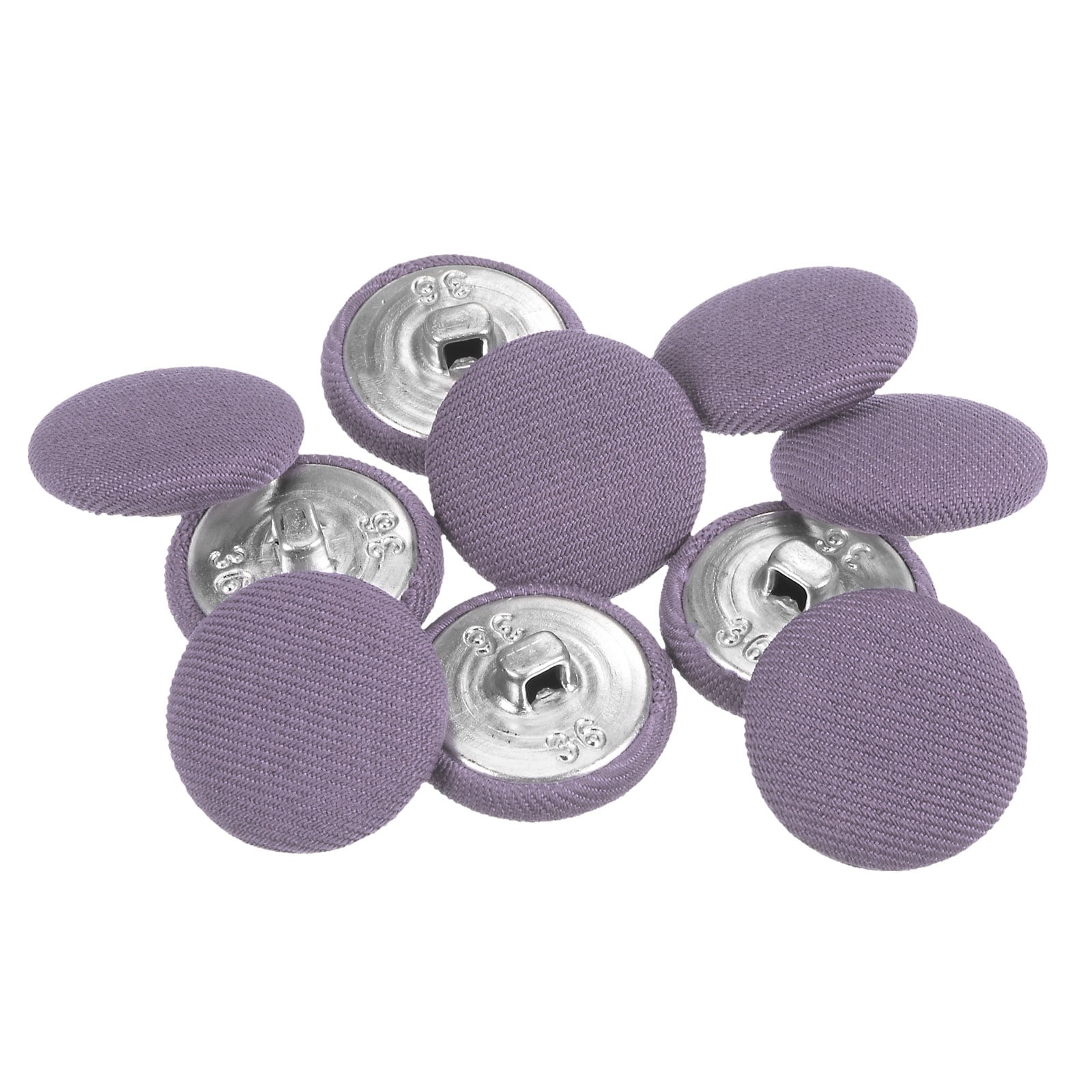 Harfington 10pcs 36L Fabric Cloth Covered Button 23mm Metal Shank Round ...