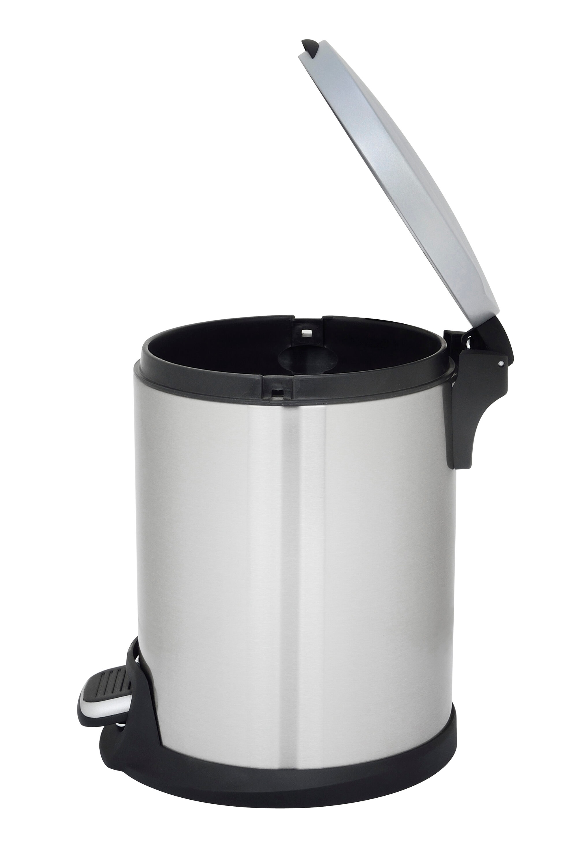 MOXIE 5-Liter Stainless Steel Indoor Trash Can with Lid in the Trash ...