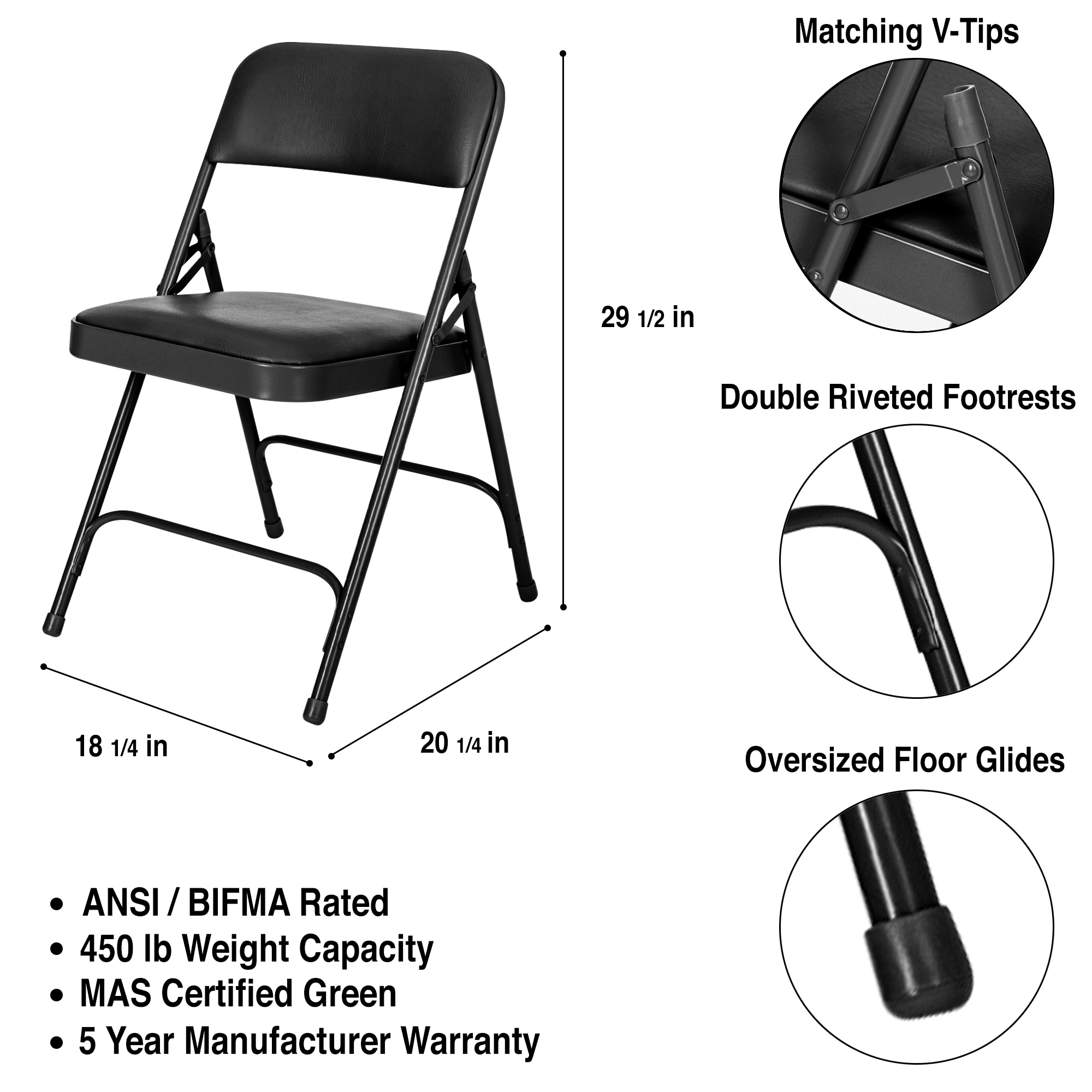 Hampden Furnishings HMD1200BK Folding-Chairs - View #11