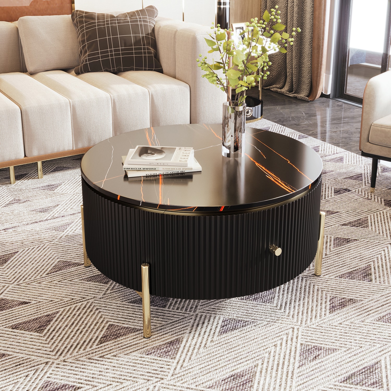 GZMR GZ-CH06AAK MDF MDF Modern Coffee Table