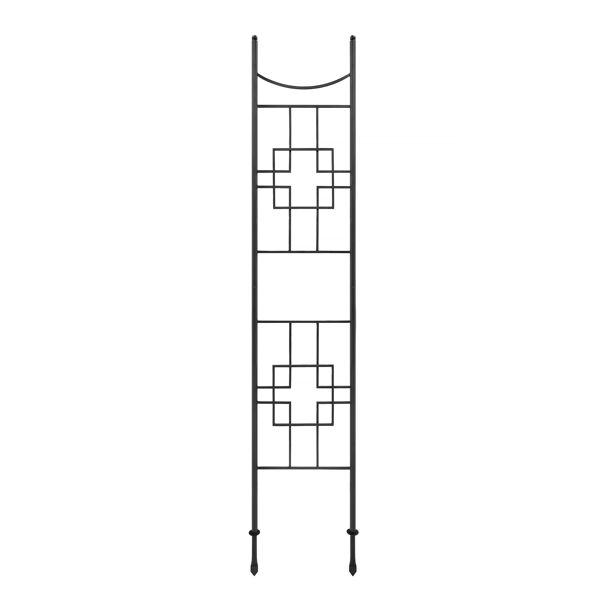ACHLA Designs - 18.5-in W x 96.5-in H Graphite Powder Coat Finish Wrought iron Garden Trellis For...