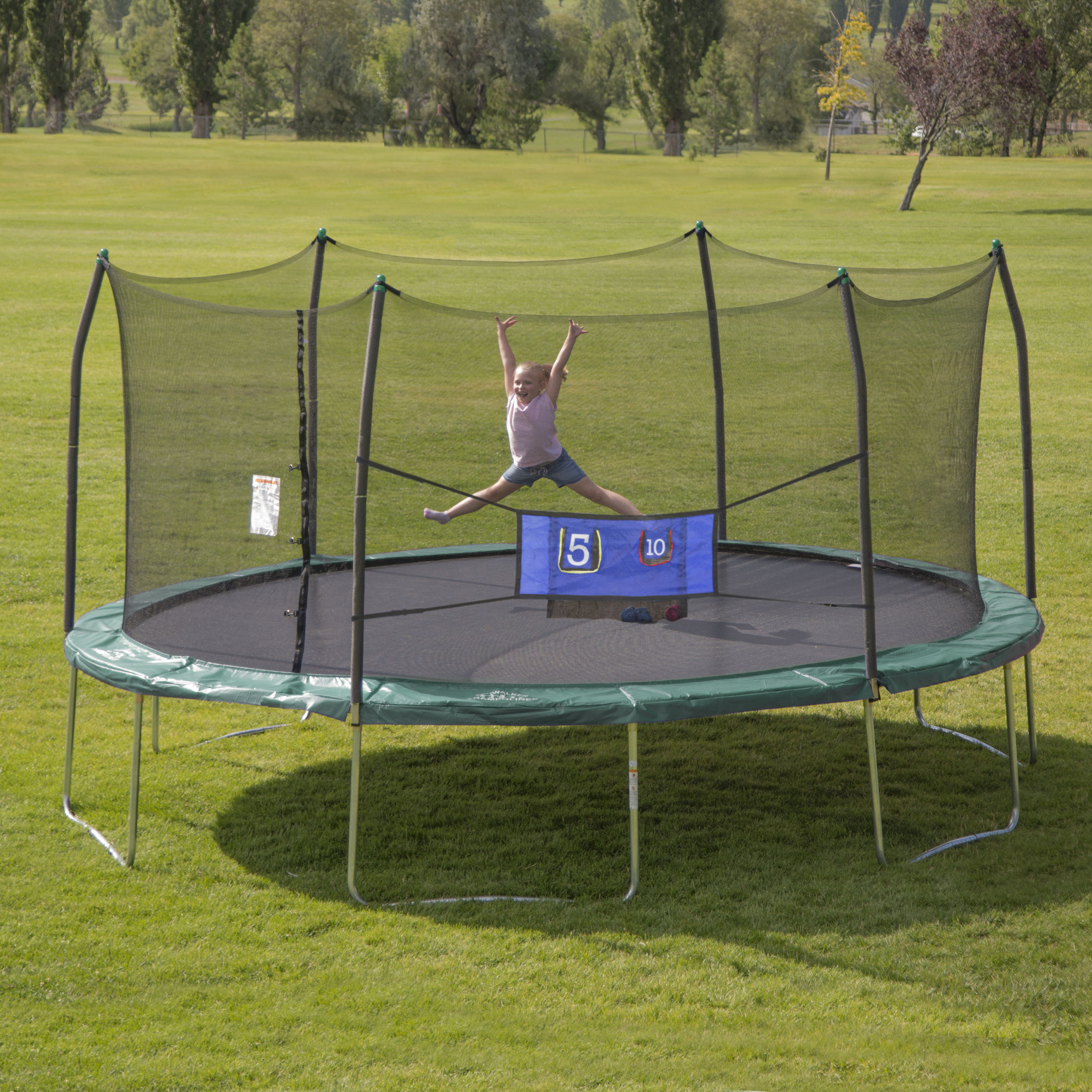 Universal Skywalker 15ft Trampoline Safety Pad for all major brands, Blue,  has 6 cut-outs for the poles and straps