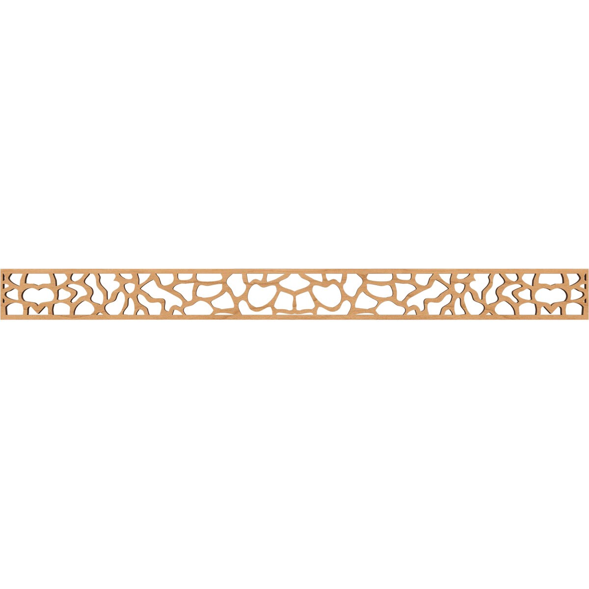 Ekena Millwork MLDB04X46ROCMA Rochester Fretwork Flat Trim 4-in x 3.87-ft Maple Brown Unfinished 2156759 Pierced Wall Panel Moulding