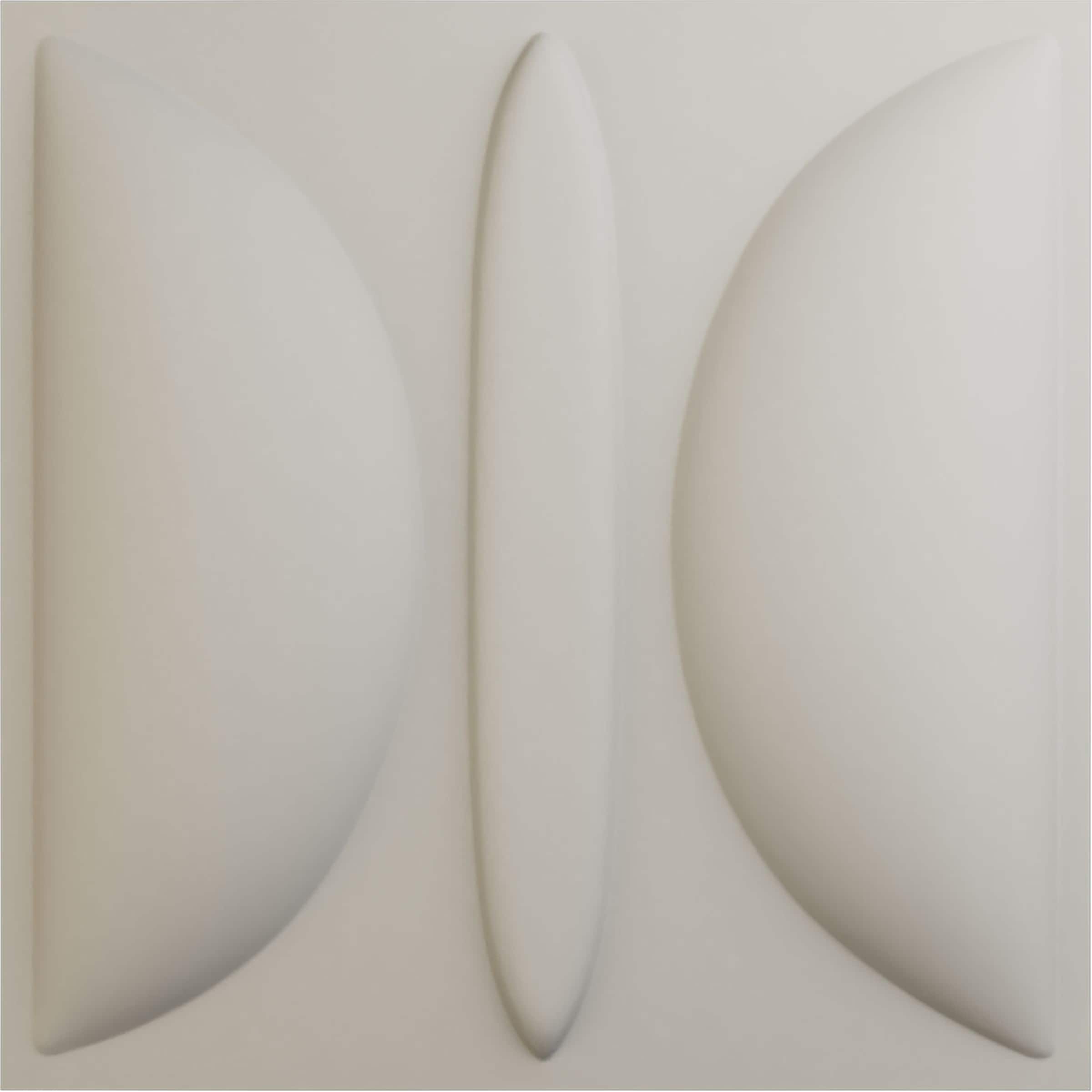 Ekena Millwork WP20X20SAGBW 19-5/8-in x 19-5/8-in Embossed Paintable/Stainable White PVC Wall Panel (
