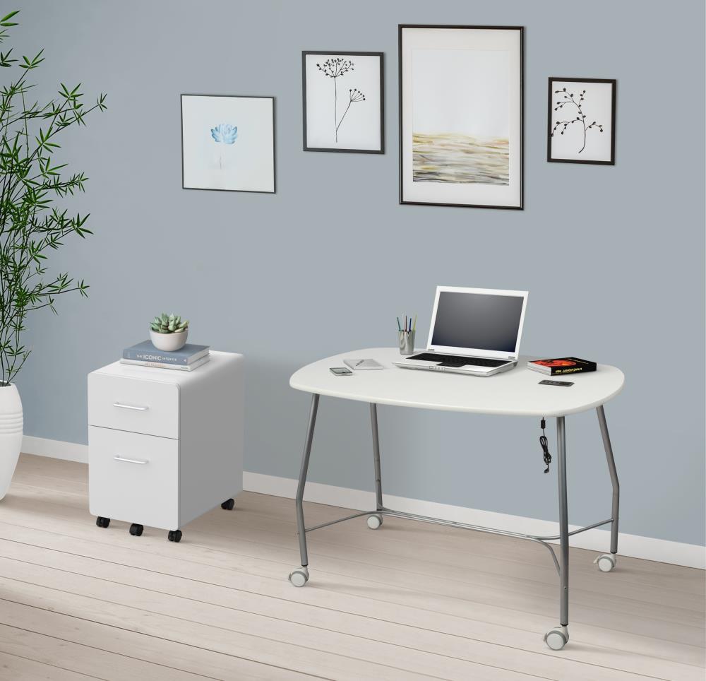 47.25-in White Modern/Contemporary Computer Desk | - Saint Birch SBAP1200CDWT