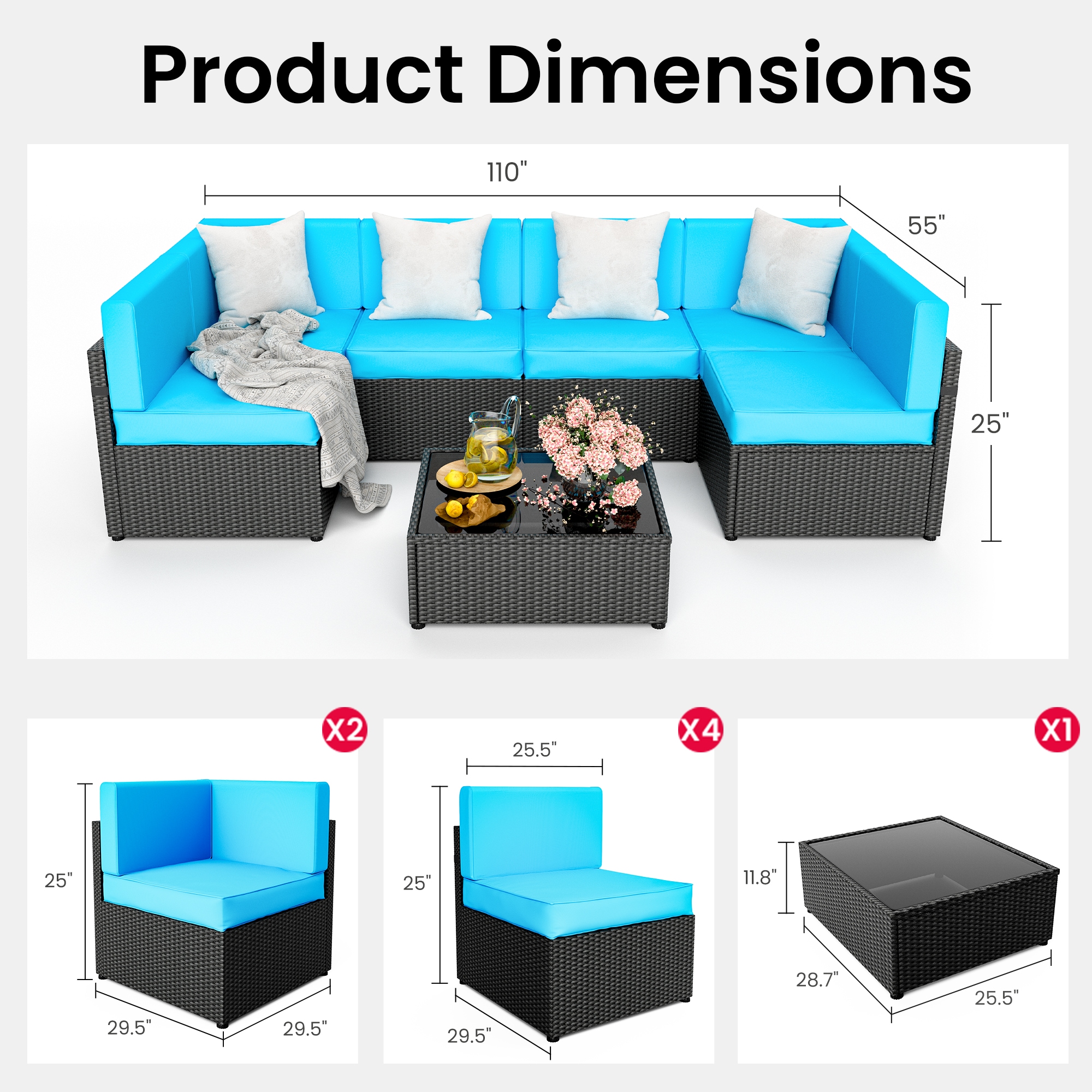 PamaPic TB-7JT-T-WL1 Patio-Sofas-Daybeds - View #8