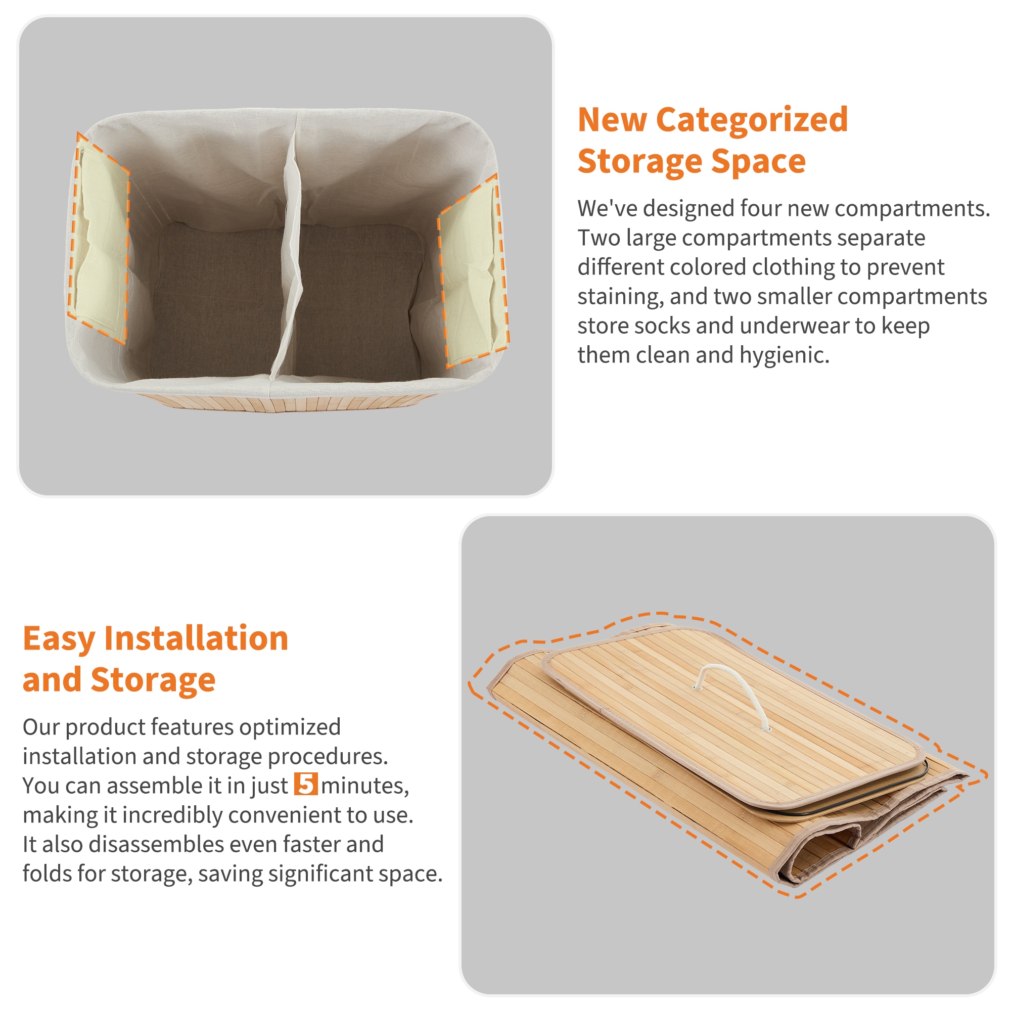 IdealHouse BZB-Q2KJ12111 Hamper-Baskets - View #5