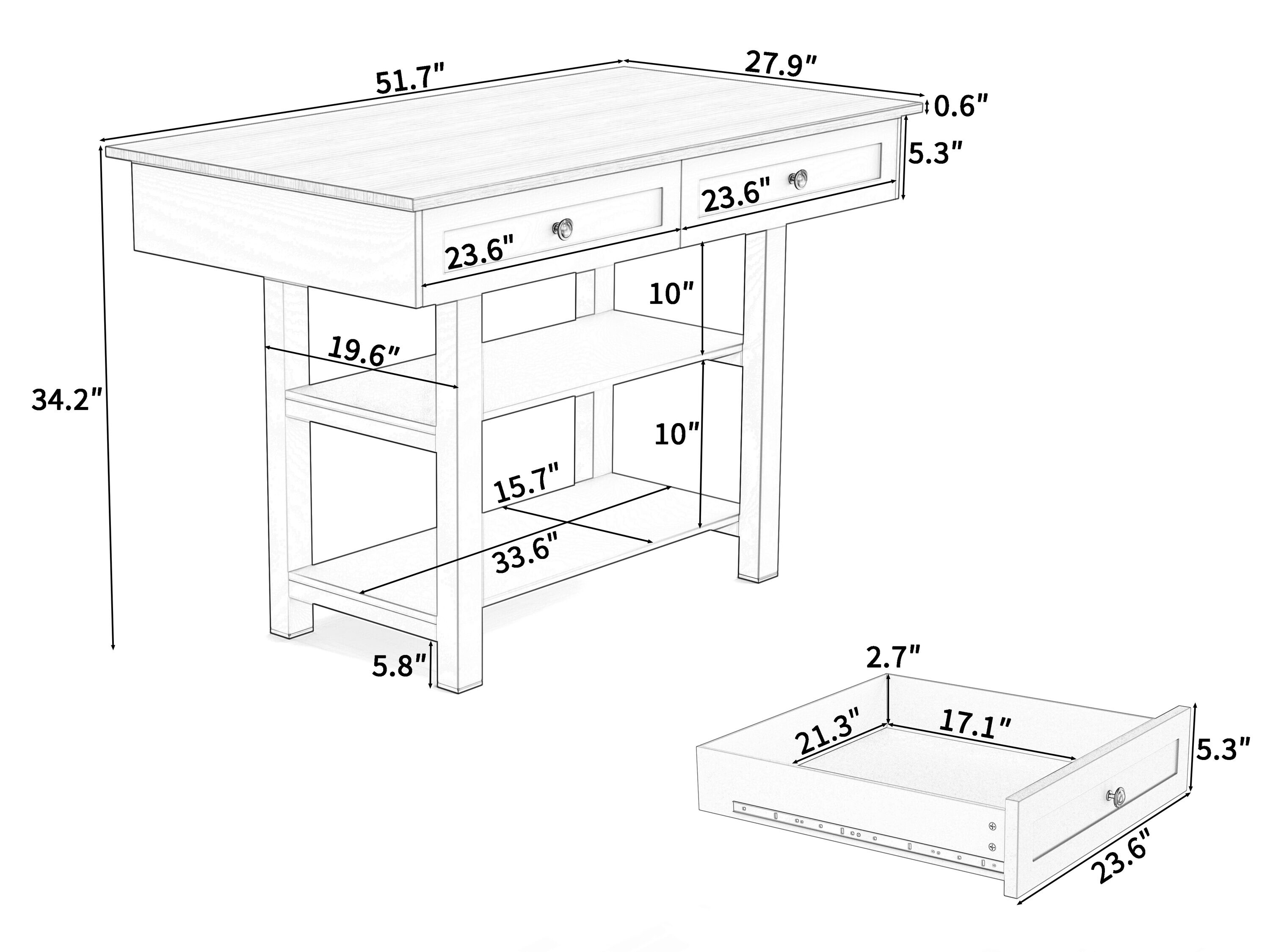 Oaks Decor SS-BDF5204-W Console-Sofa-Tables - View #5