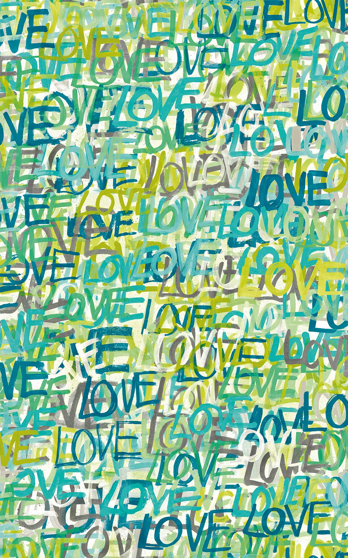 ohpopsi CEP50123W Indio Teal Love Scribble Wallpaper