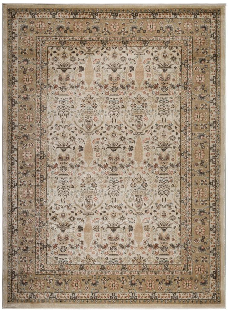 Radici USA 3812/1020/CREAM Garda 3 x 5 (ft) Polypropylene Cream Rectangular Indoor Floral/Botanical Vintage Area rug
