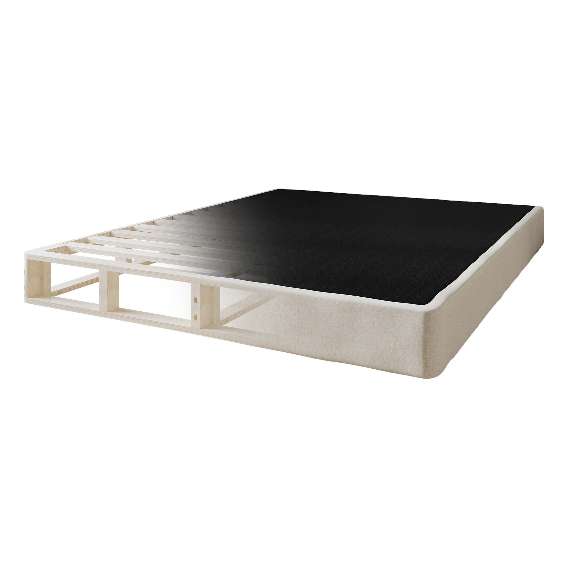 CasePiece 5" Twin Wooden Box Spring in Warm Gray Linen