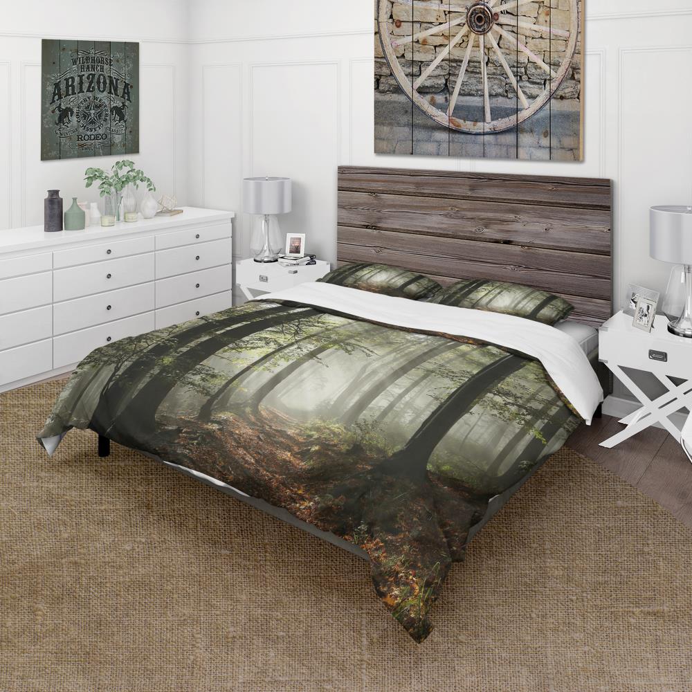 Designart BED9835-T 3 -Piece Green Twin Duvet cover Set