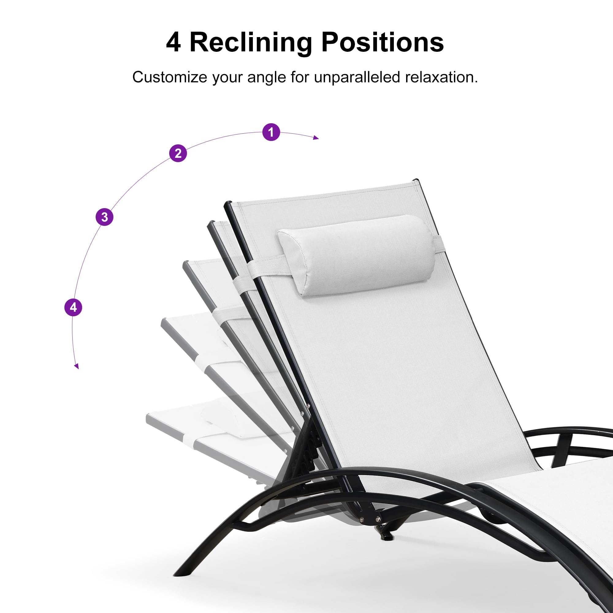 PURPLE LEAF LSMCLS01-XXL-WH-4PC Patio-Chairs - View #3
