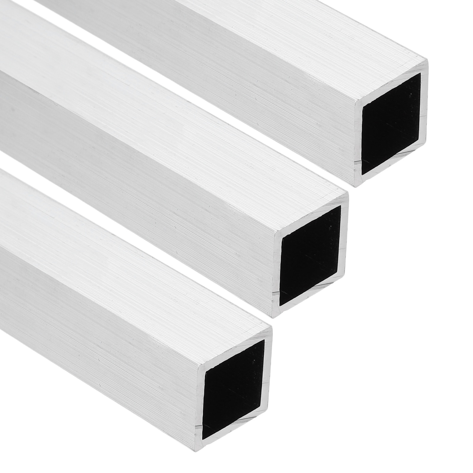 Unique Bargains Aluminum Square Tubing 15x15x1.5x254mm 6063 Aluminum Square Tube Seamless Structural Metal Profile Hardware for Construction DIY Home Decor Furniture 3pcs #S26061200UX3196
