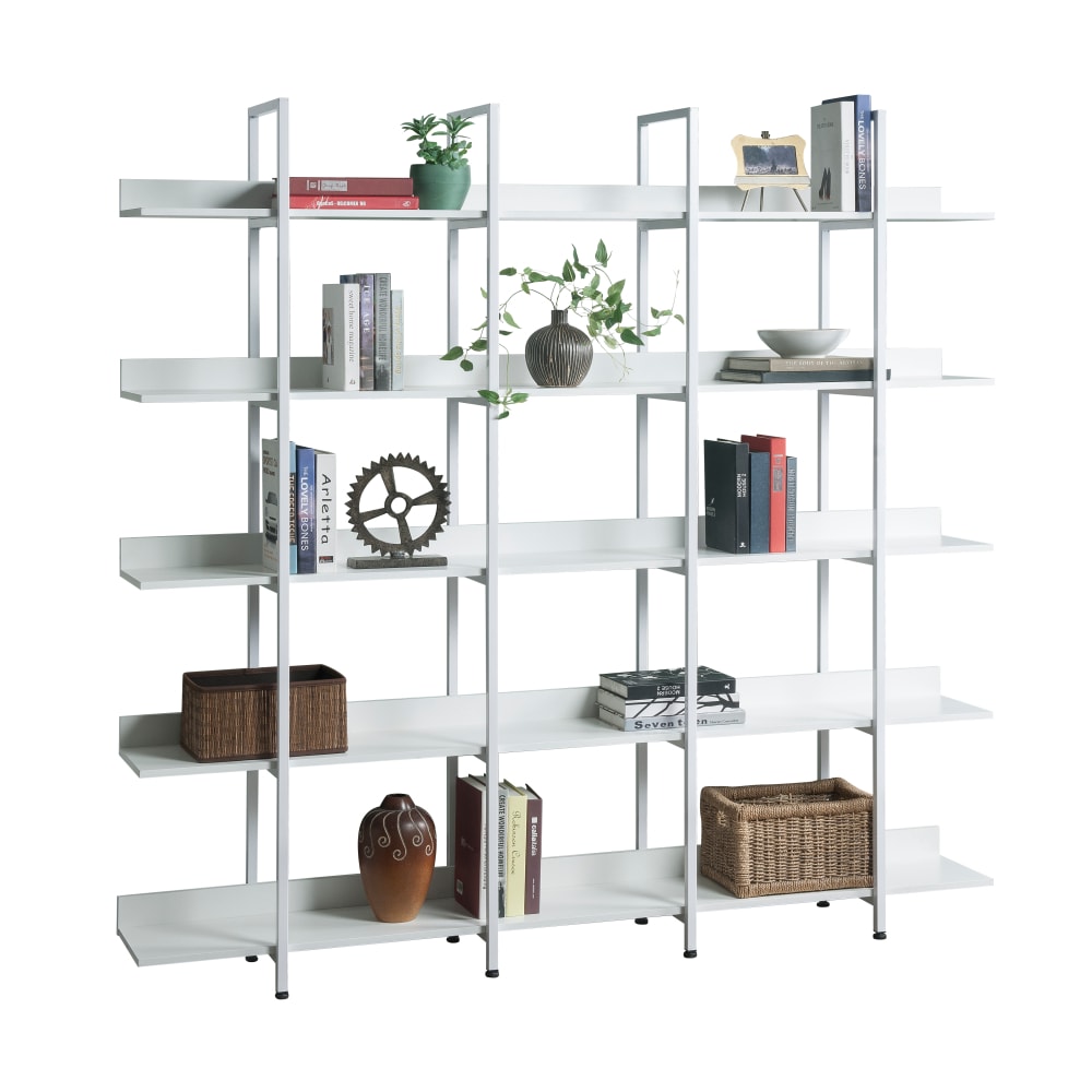 REIBII 5-Tier Freestanding Shelving Unit Vintage Industrial Style Utility Storage Shelves with Metal Frame