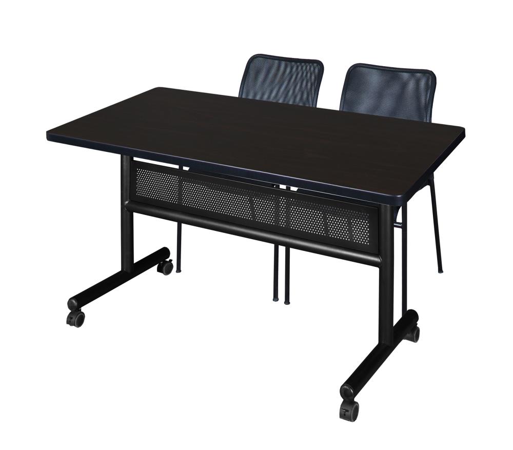 Regency MKFTM4830MW75BK Training Brown 4-Person Training Table (48-in W x 29-in H)