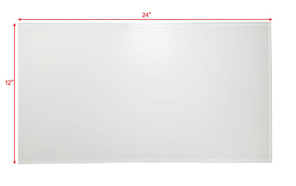 Abolos LWSPAR1224-DM Particles Slip Resistant Diamond Mist/Textured 12-in x 24-in Polished Glass Subway Large format Wall Tile ( 10-sq ft Carton